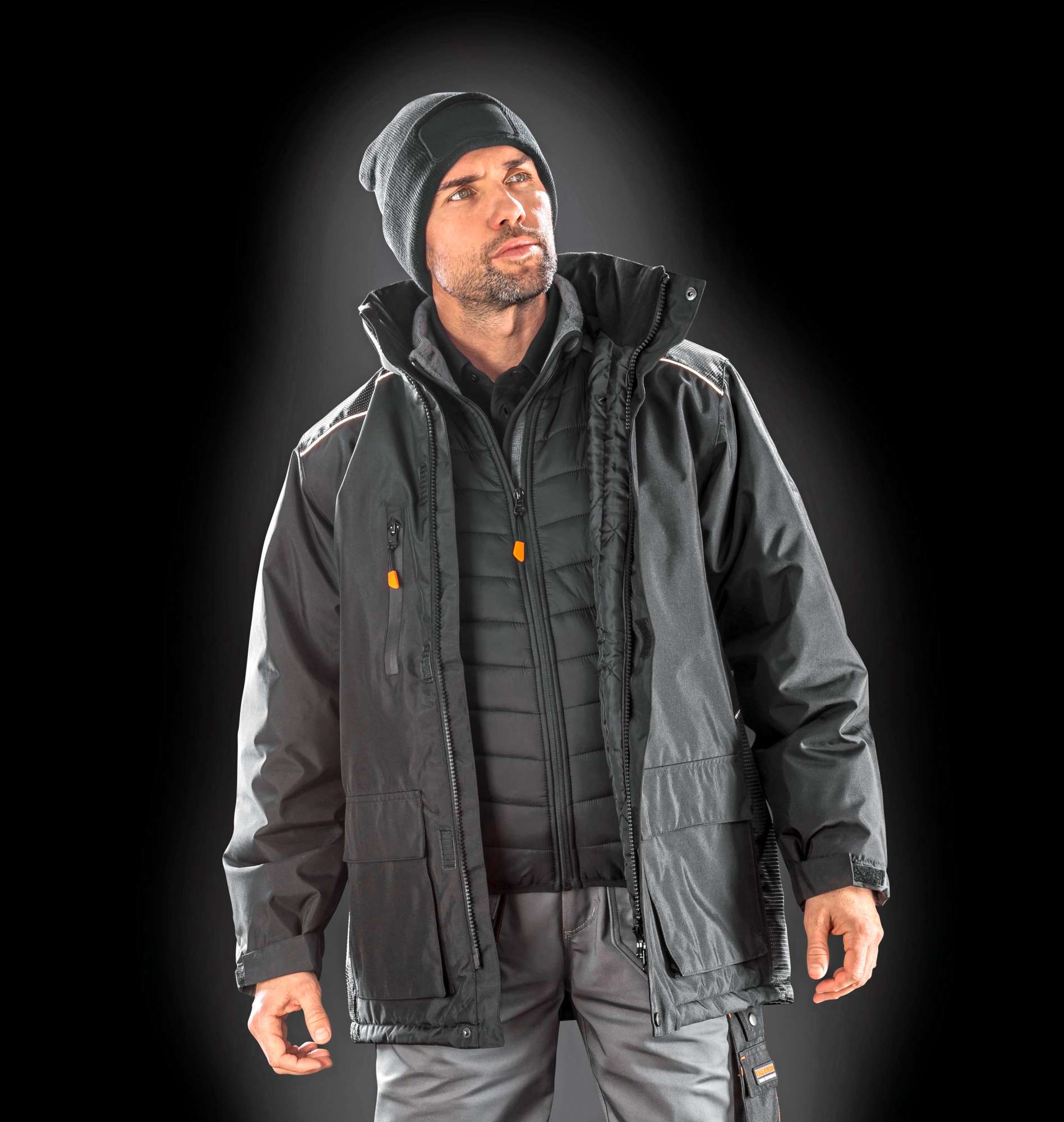 Wasserdichter Vostex Long Coat mit Kapuze
