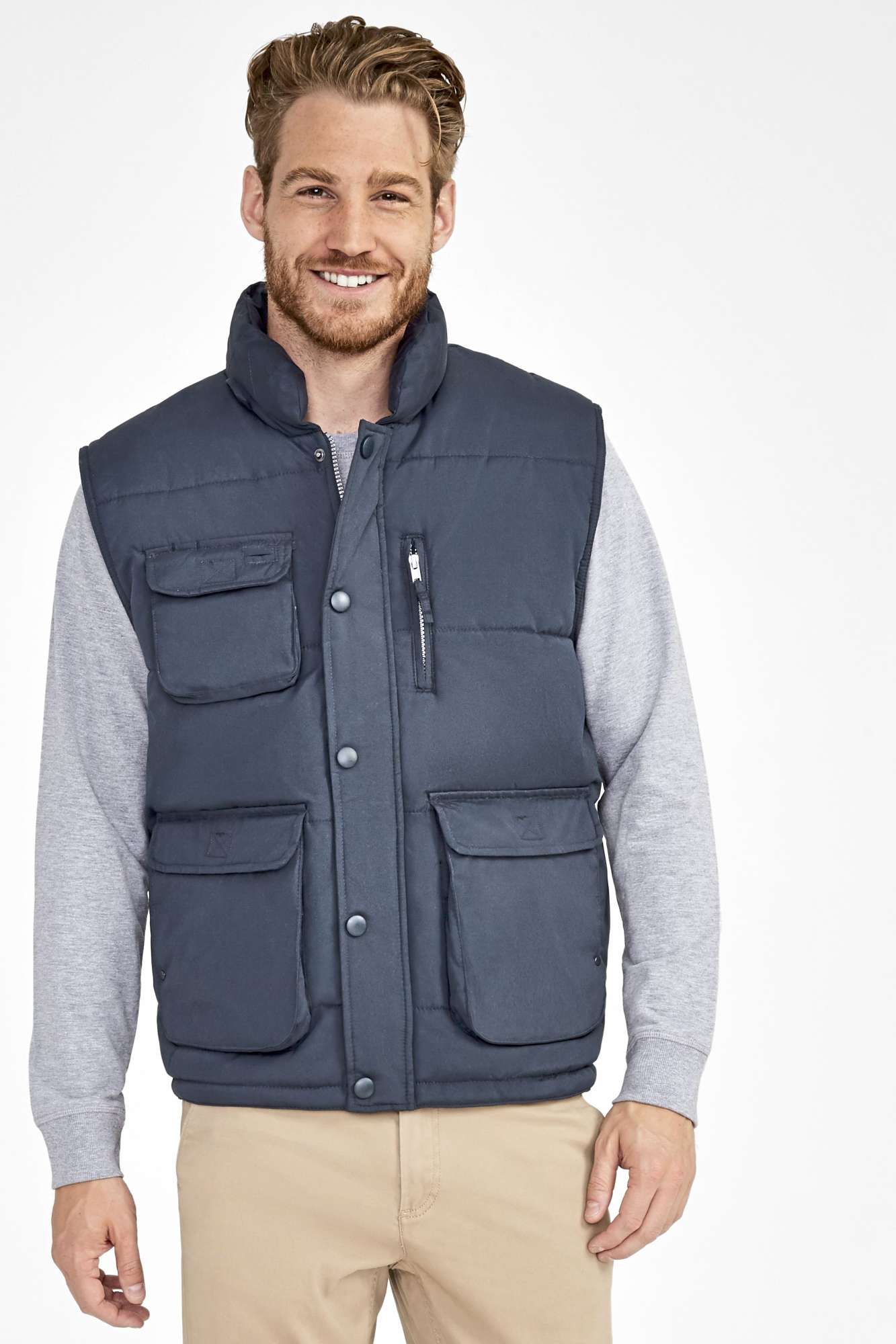 SOL´S Wattierte Herren Weste mit Stehkragen in, Fir Green S, L865