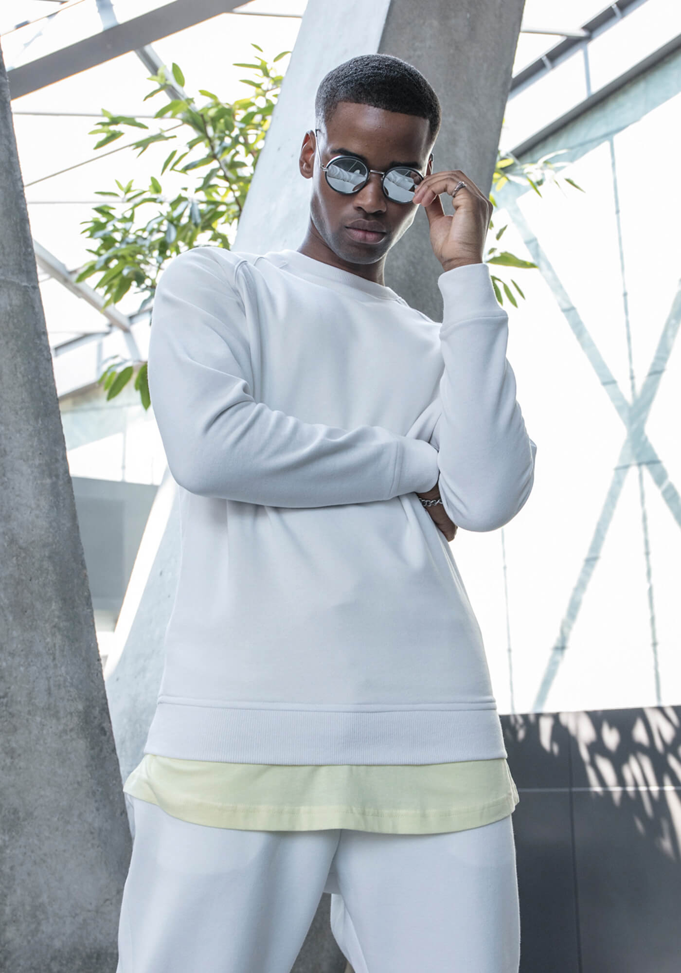 Rundhalsausschnitt Sweatshirt Raglan