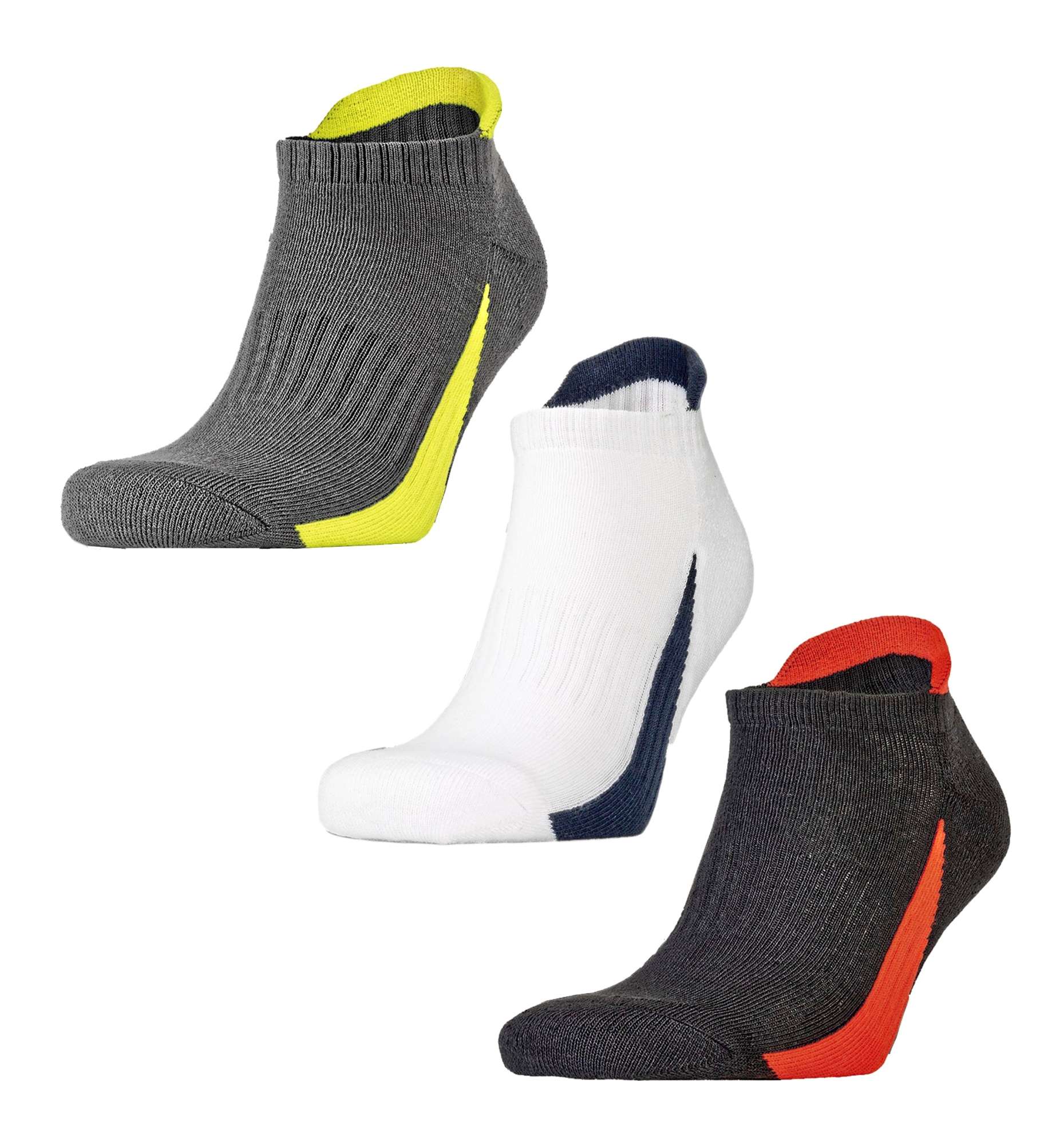 SPIRO Niedrig geschnittene Sportsocken im 3er Pack, White/Navy S/M, RT293X