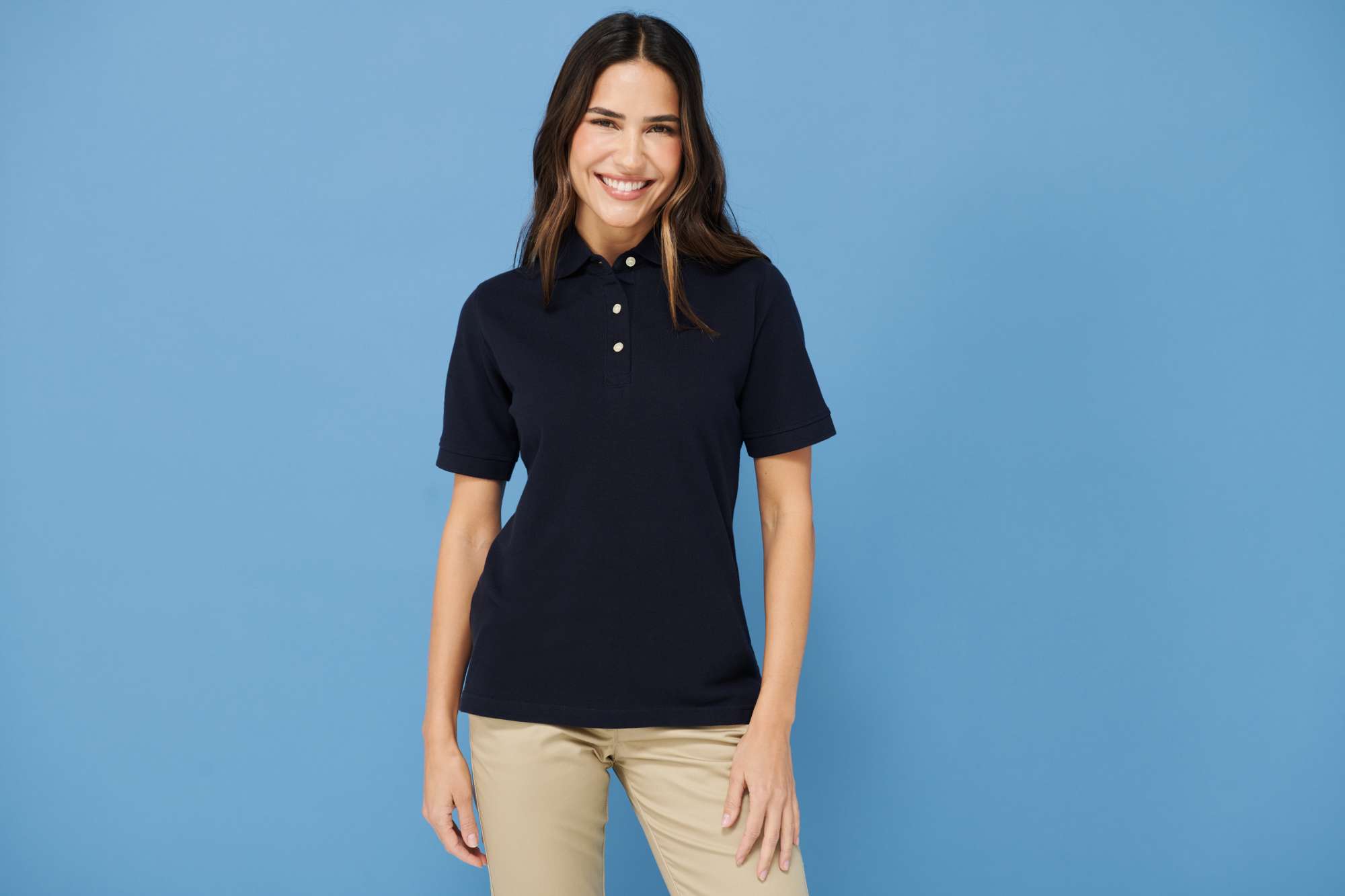 Henbury Polo Shirt aus Baumwolle für Herren, Black S, W121