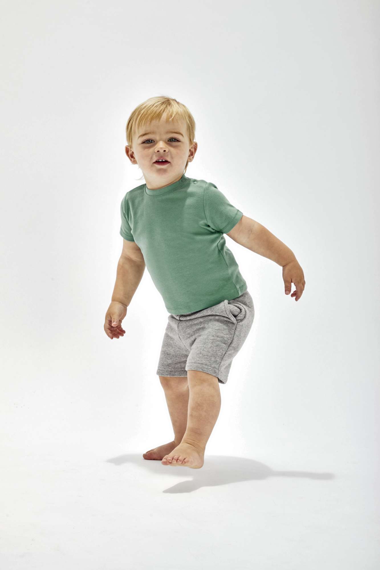 Babybugz Baby T-Shirt aus Bio-Baumwolle, Dusty Blue 3-6 Monate, BZ02