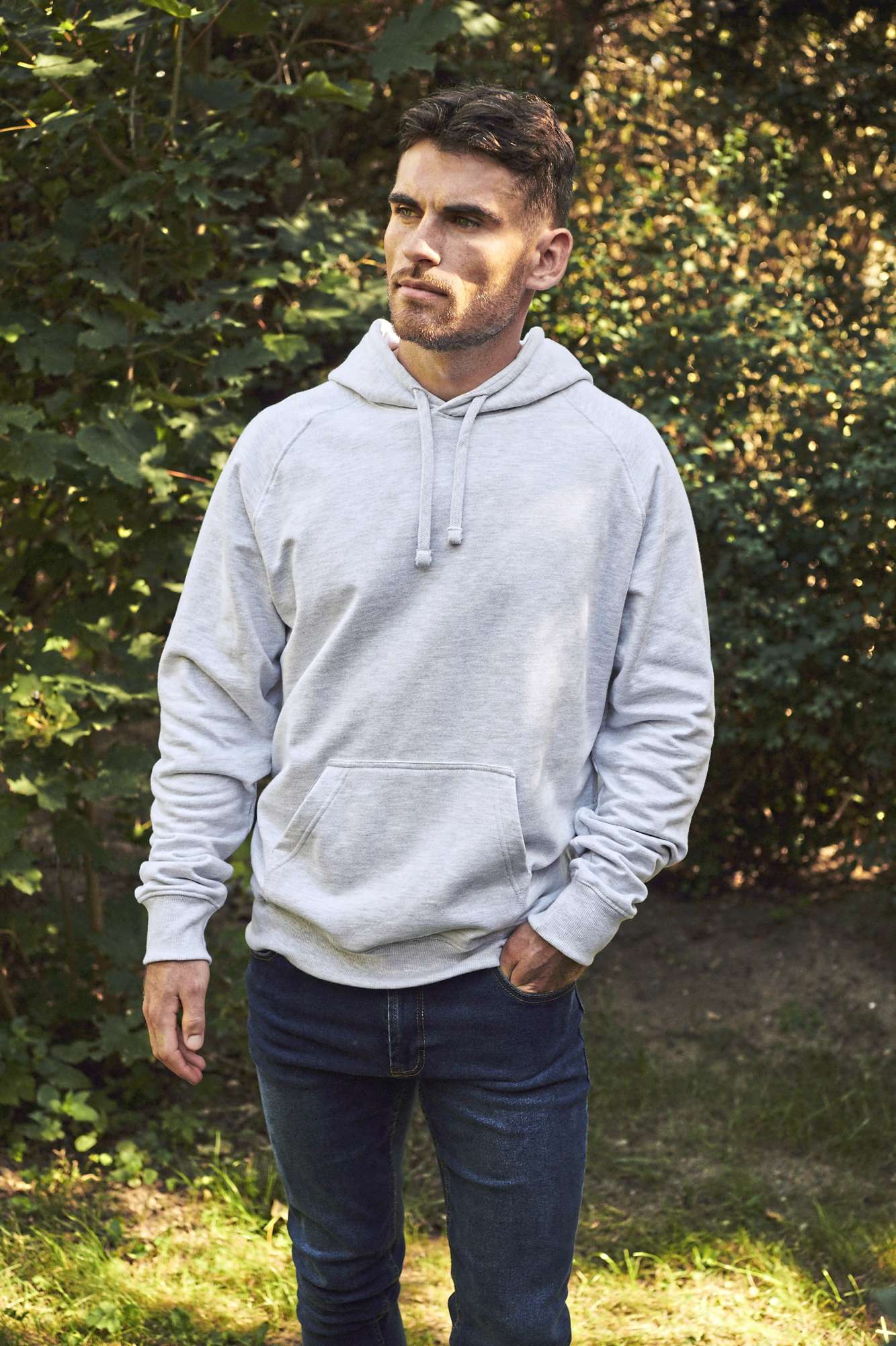 Neutral Nachhaltiger Herren Hoodie mit Kapuze, Green M, NE63101