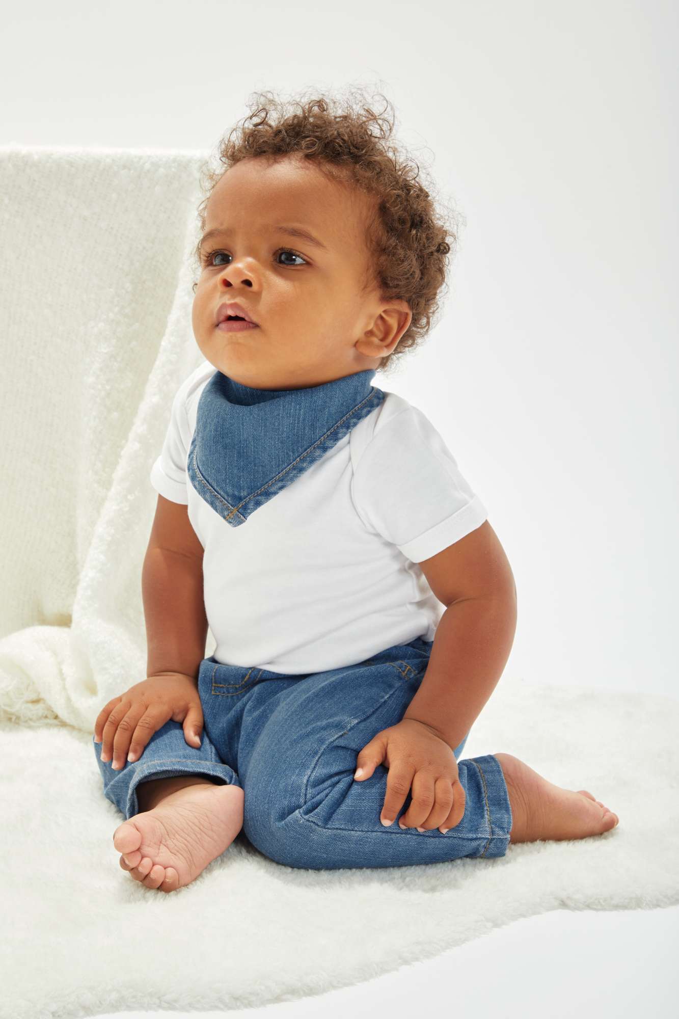 Denim Bandana Lätzchen aus Bio-Baumwolle