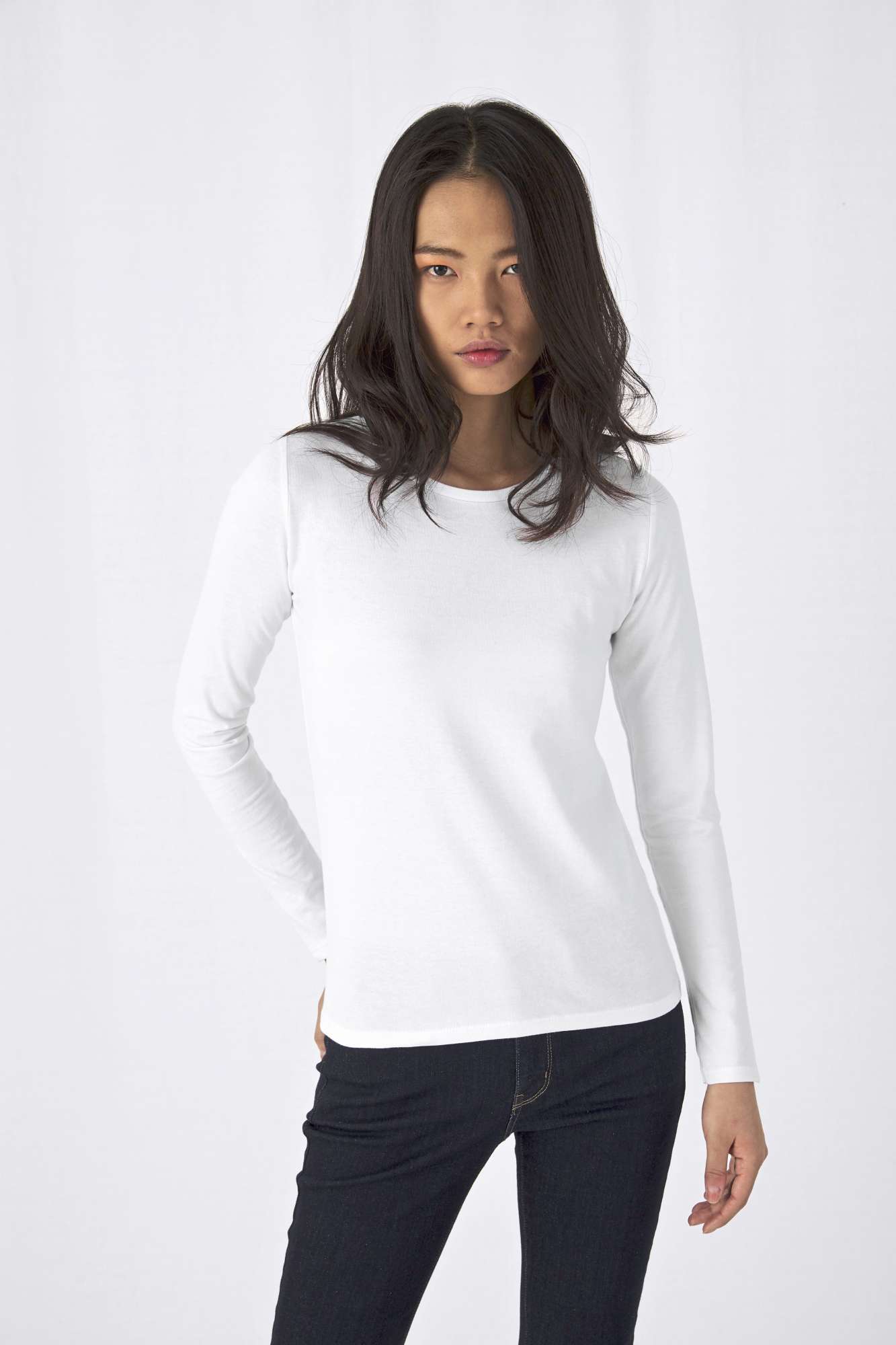 Langarm T-Shirt #E190 Baumwolle für Damen