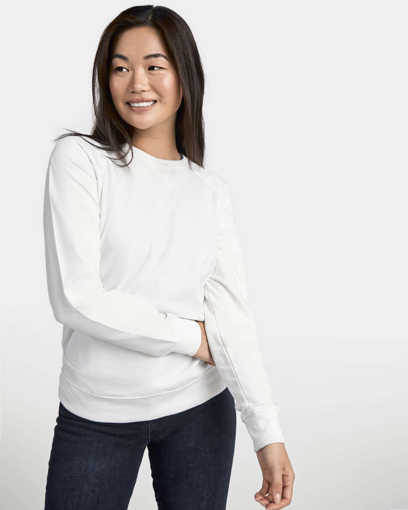 Baumwoll-Sweatshirt mit Raglan-Ärmeln