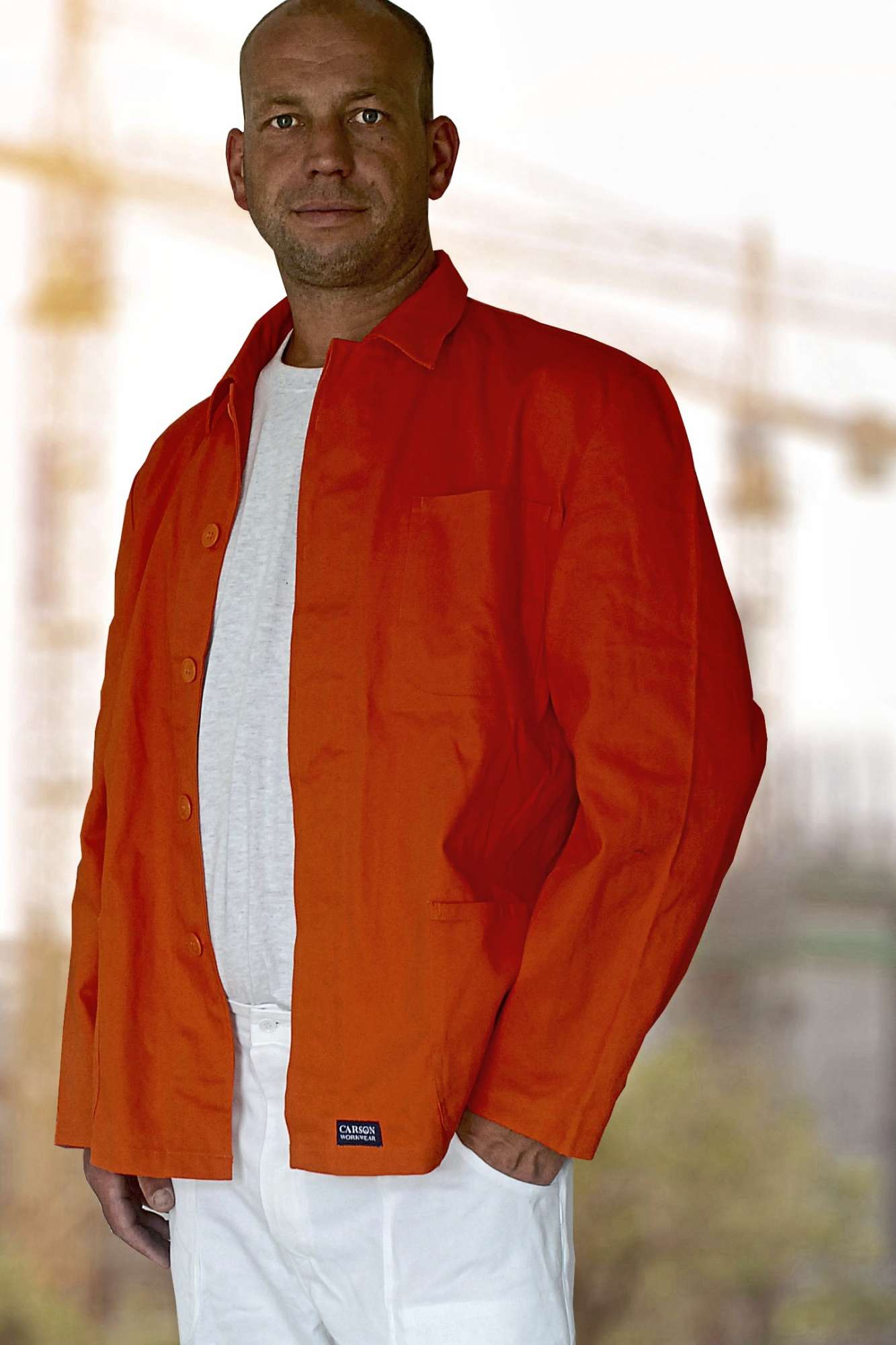 Klassische Long Work Jacket aus Baumwolle