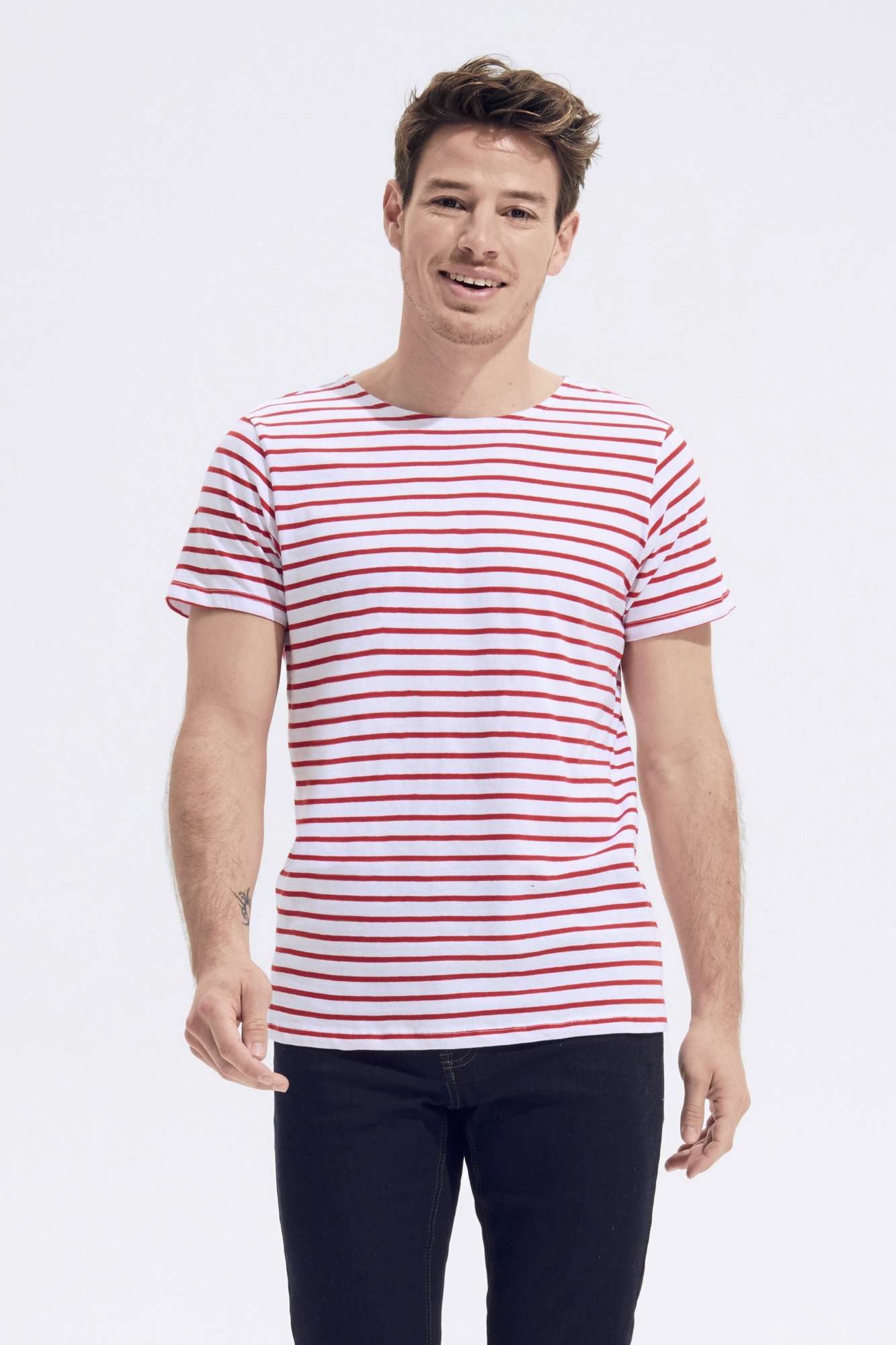 Gestreiftes Rundhals T-Shirt "Miles