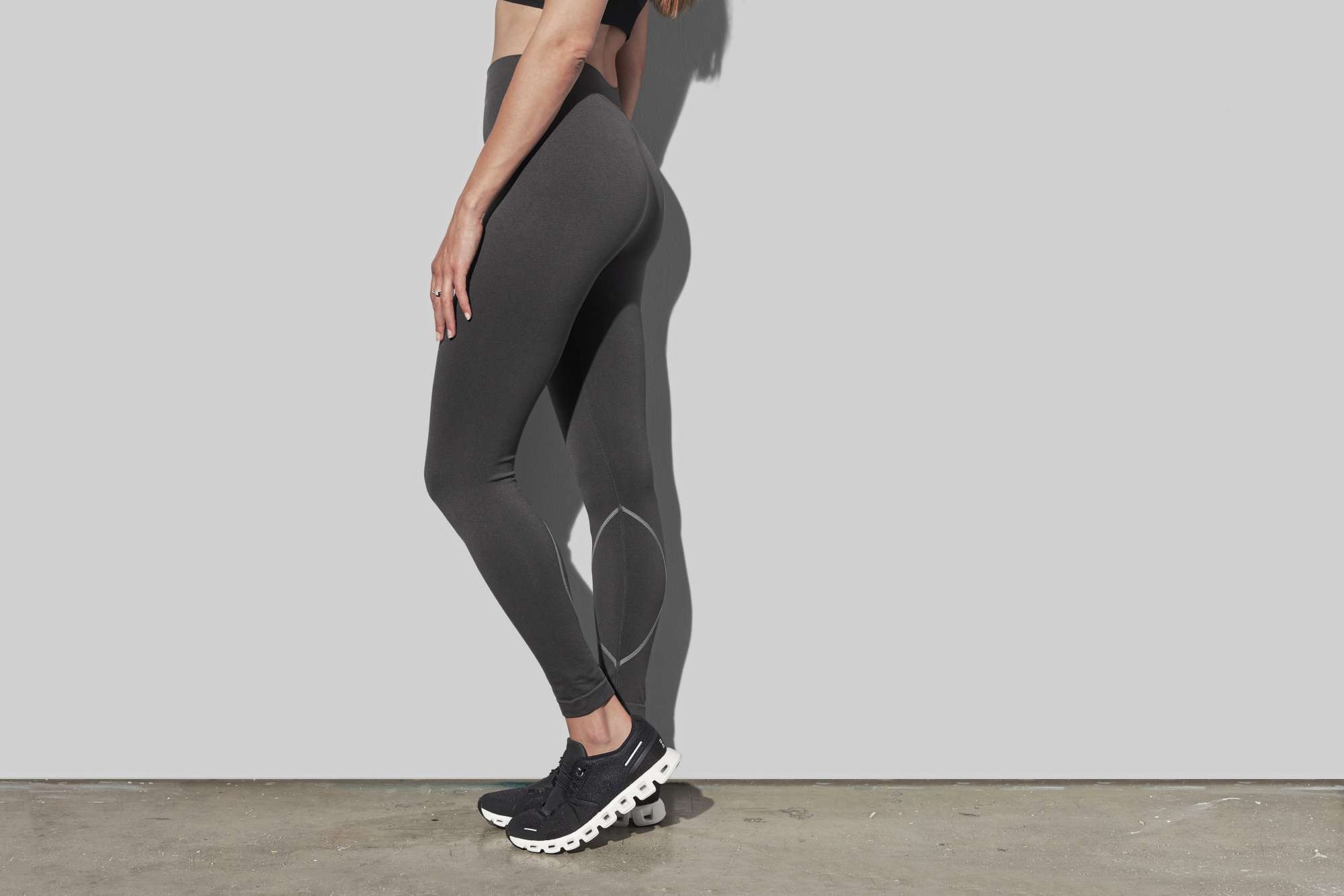 Nahtlose Sportleggings aus Nylon-Elasthan
