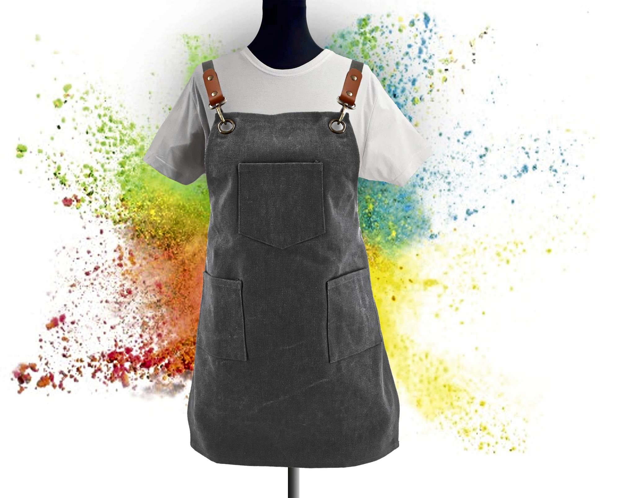 Kinderlatzschürze Canvas mit Taschen