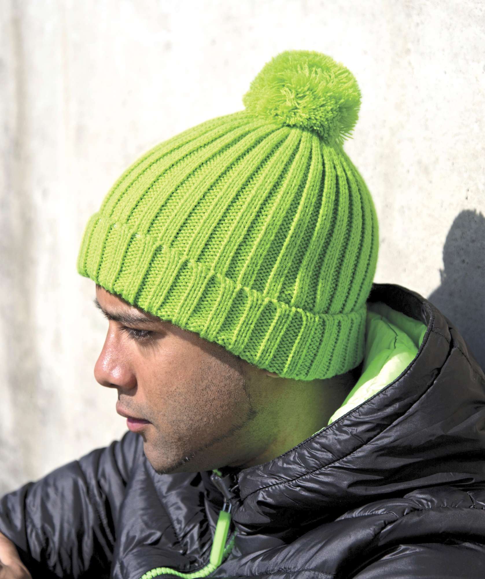 HDi Quest Grobstrickmütze mit Bommel