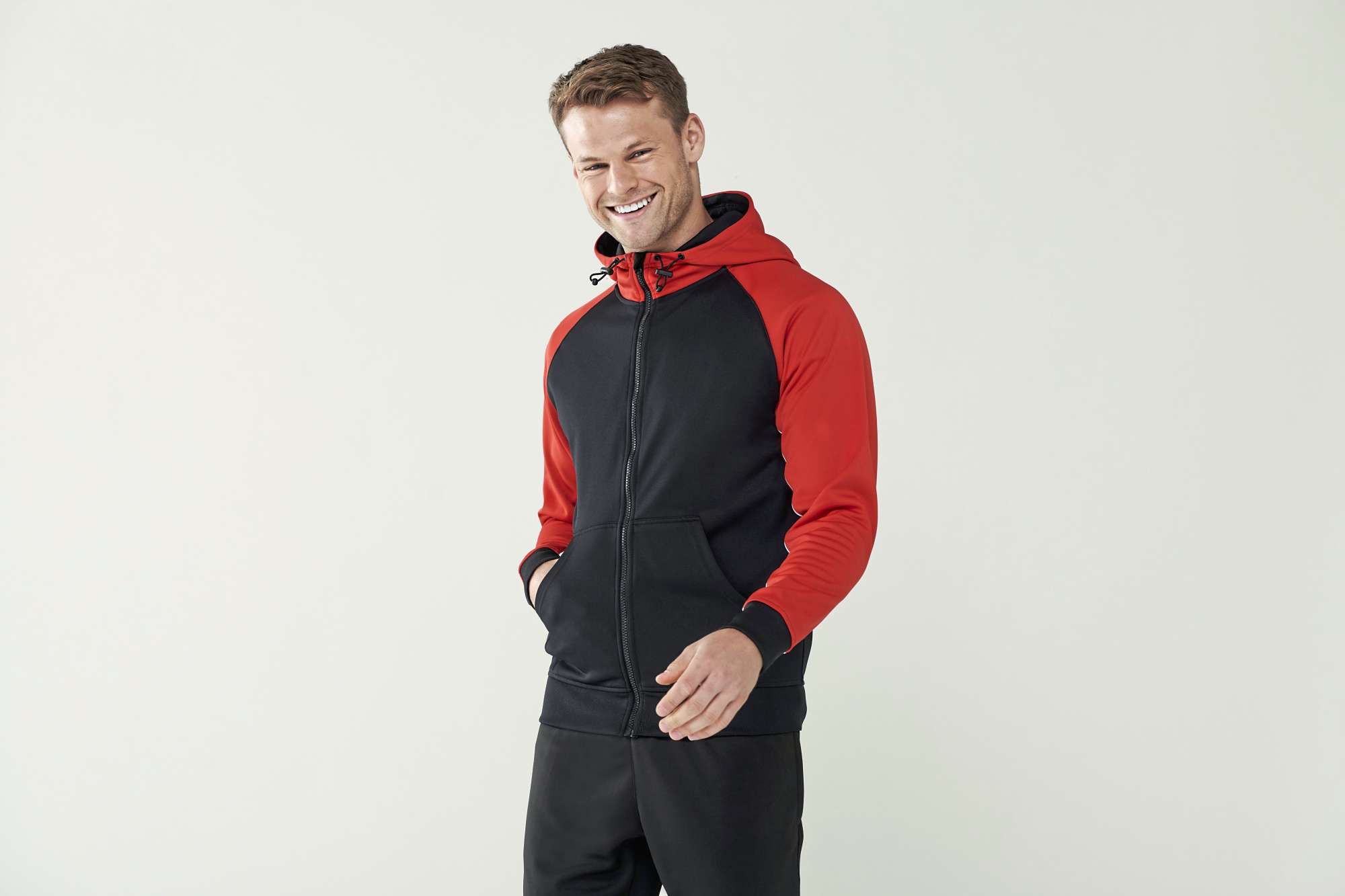 Panelled Sports Hoodie mit Raglan-Ärmeln