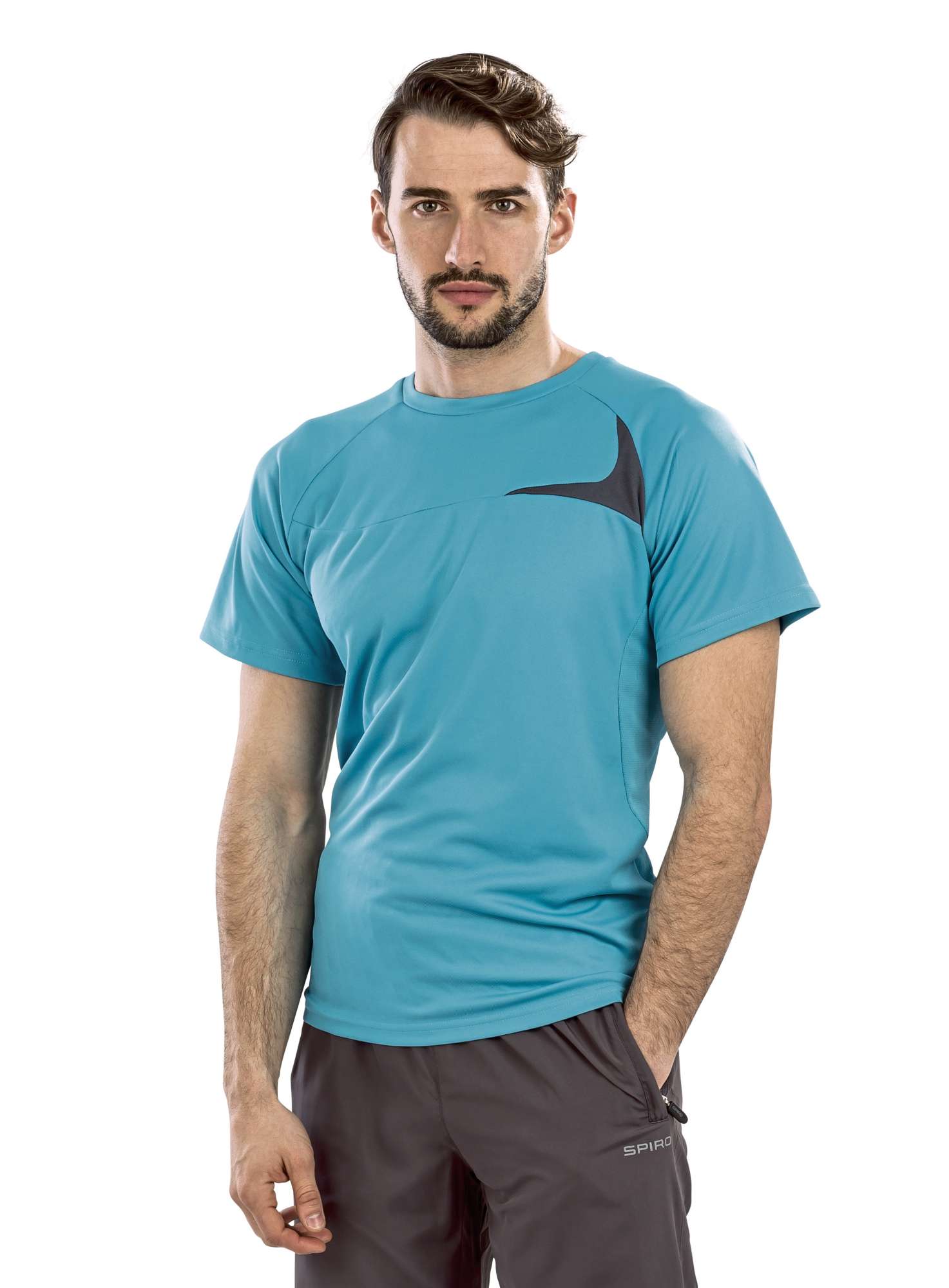 Ergonomisches Herren Training Shirt mit Netz Einsätzen