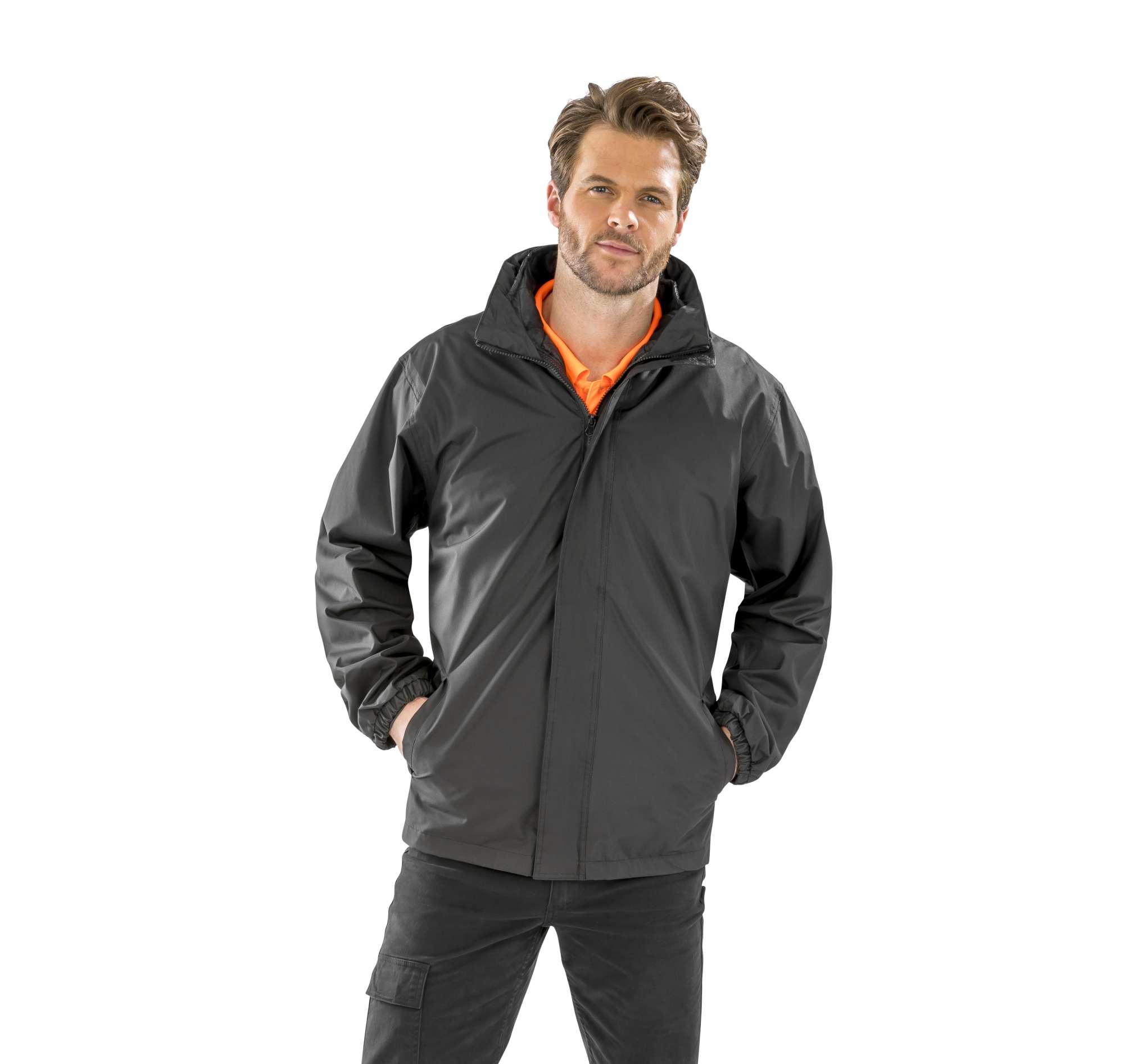 Result Core 3-in-1 Jacke mit gesteppter Weste, Black L, RT215X