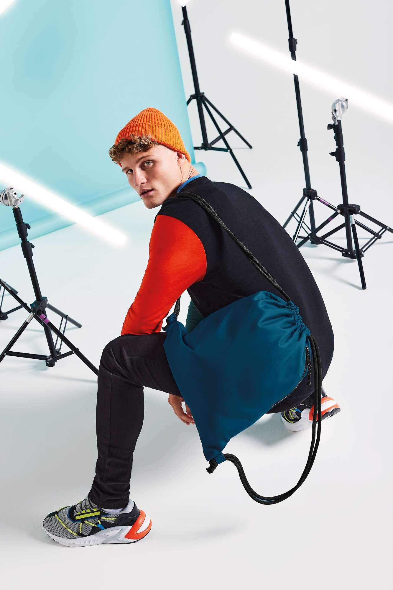 Recycelter Gymsac mit Geheimtasche