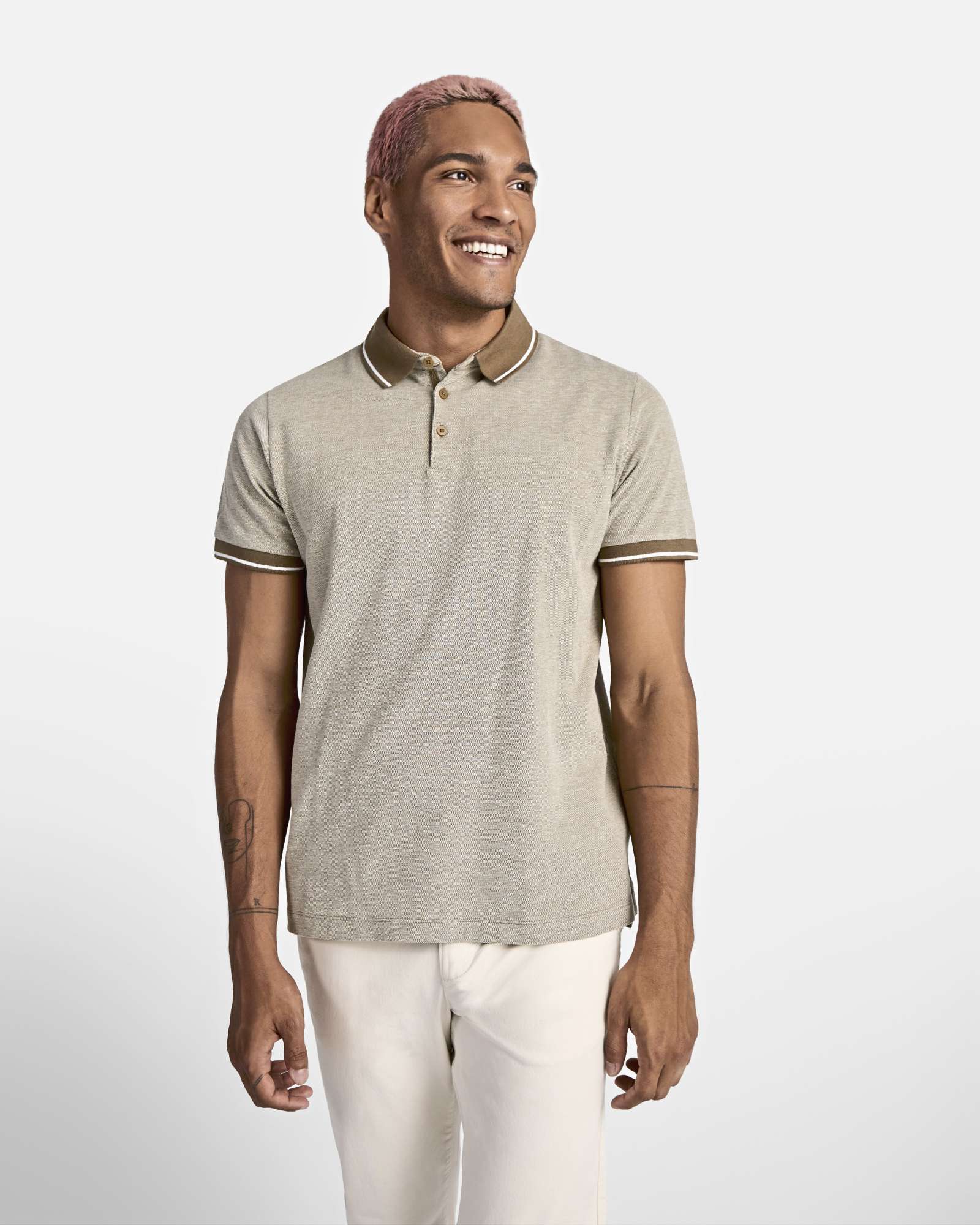 Bowie Poloshirt mit Kontrastdetails