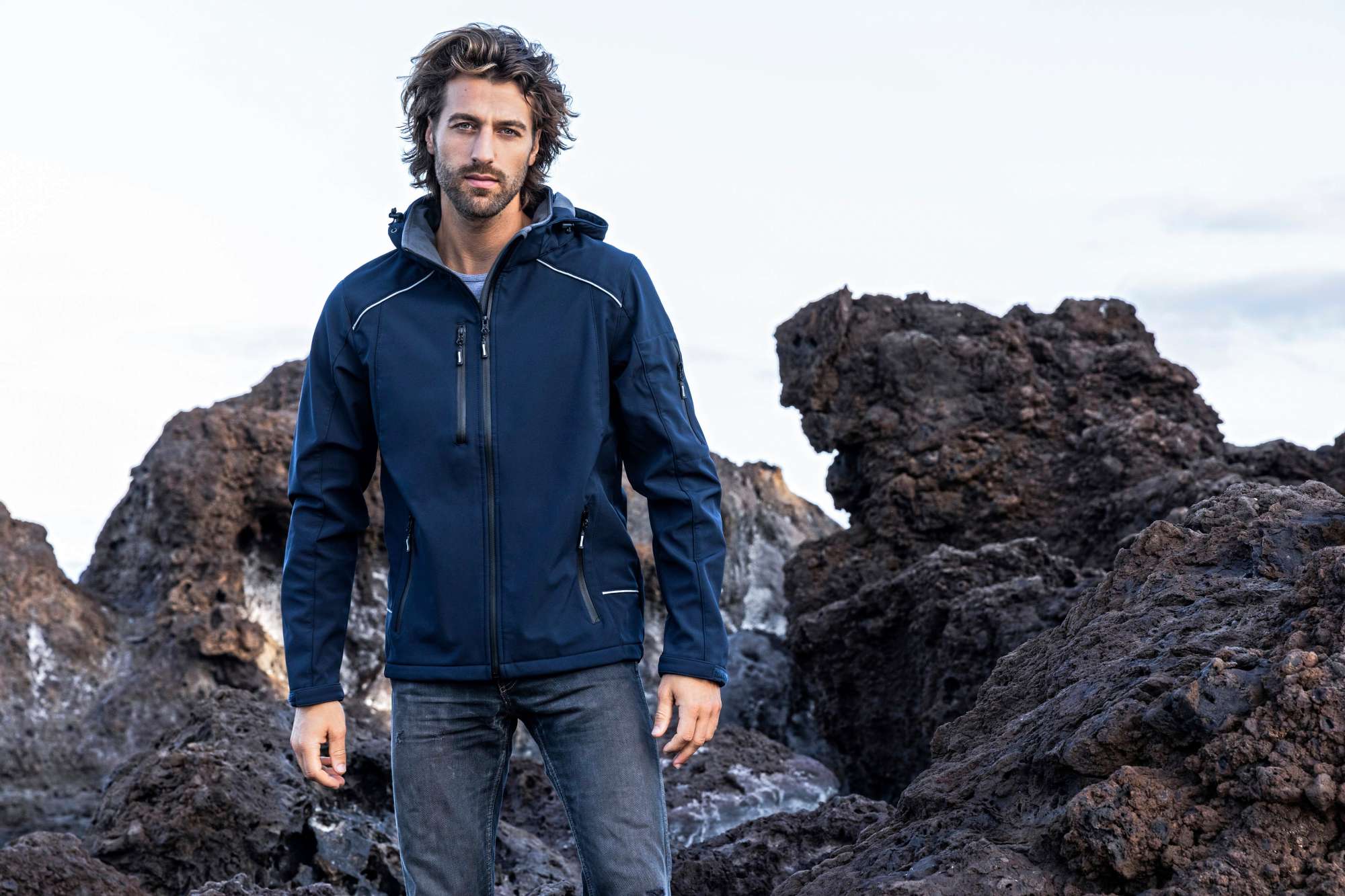 Softshell-Jacke mit Kapuze für Herren