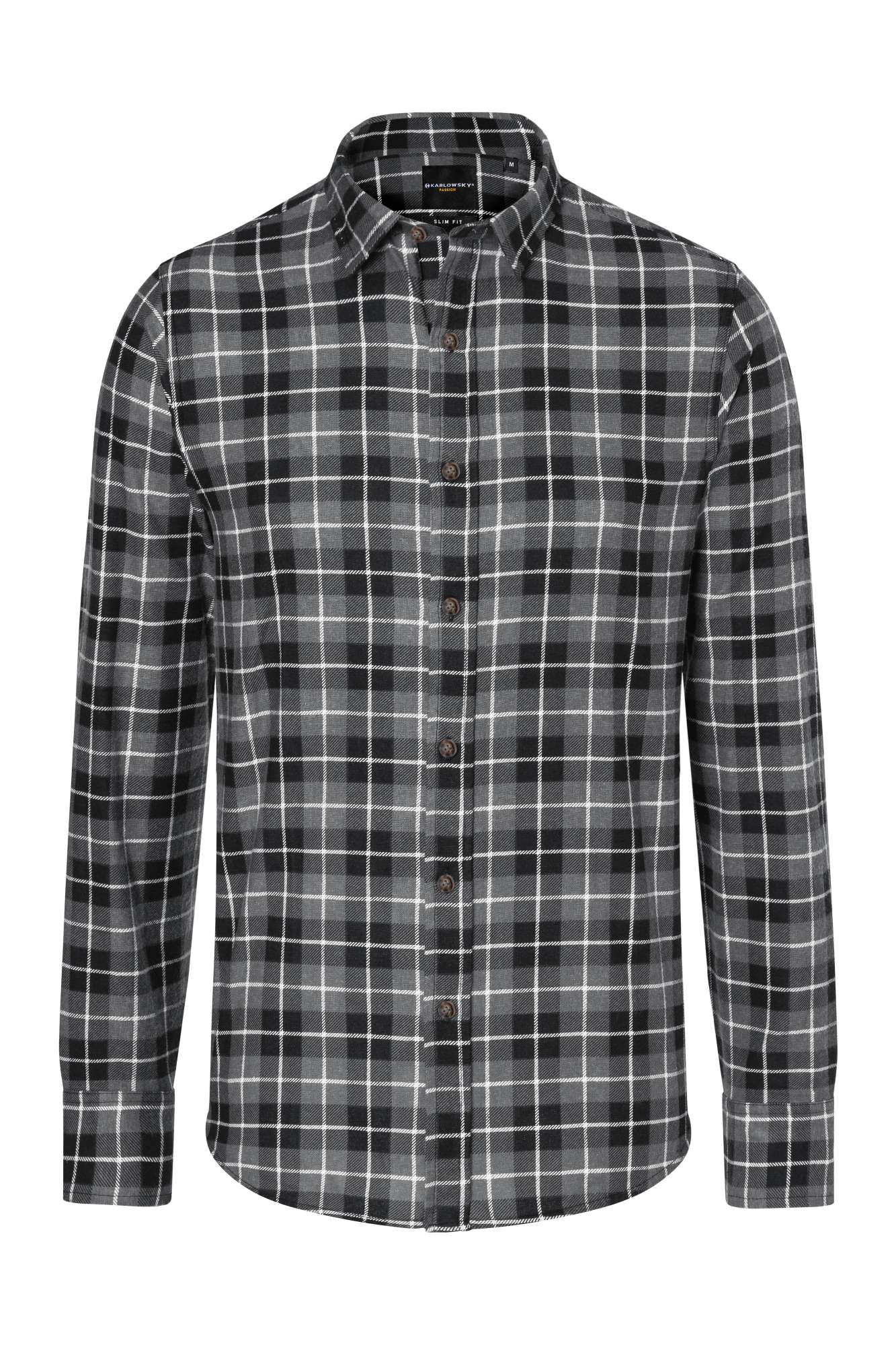 Karlowsky Karohemd Urban Slim-Fit Polyester-Baumwolle, Navy (ca. Pantone 533C) XL, KY124