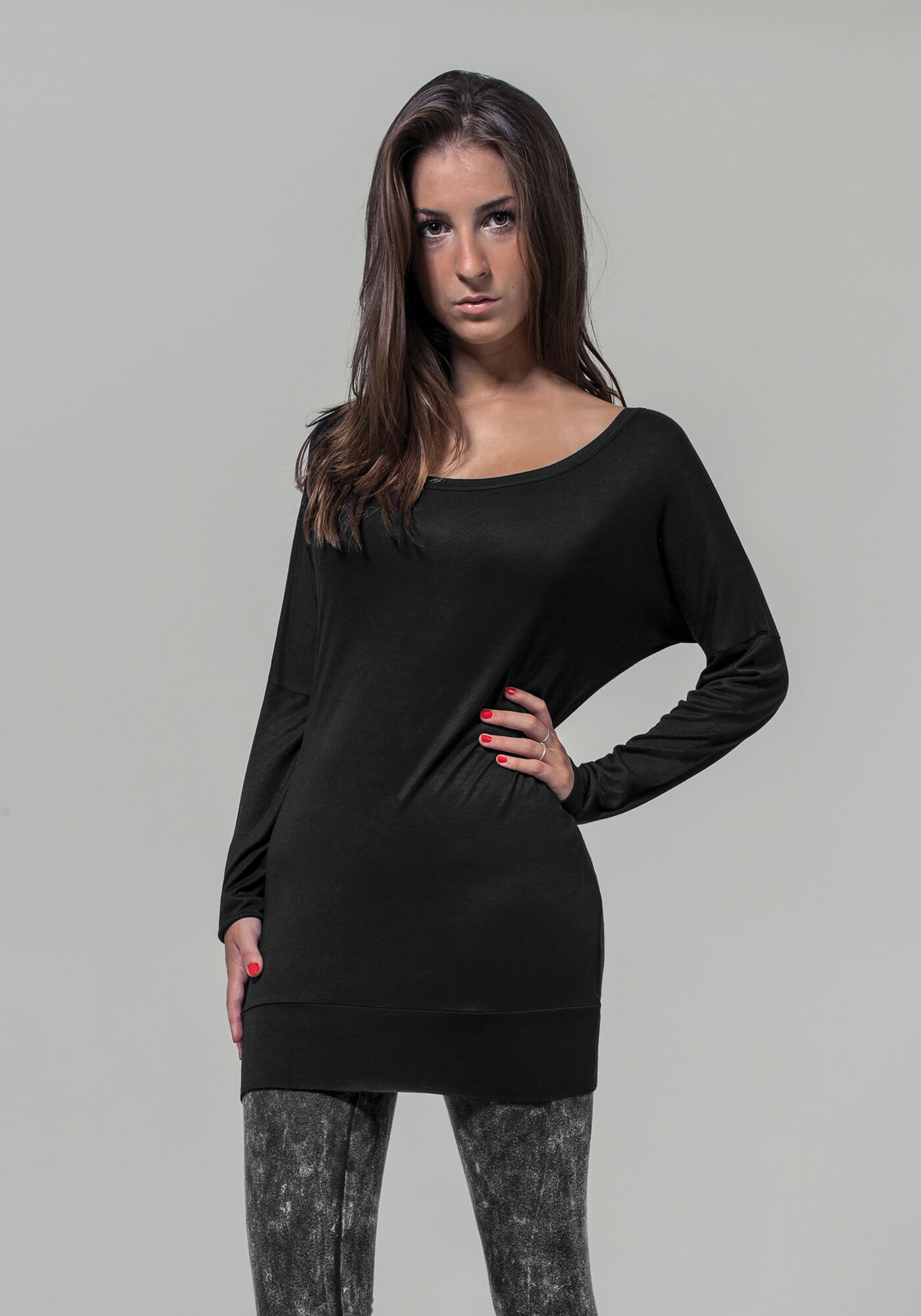 Langarm T-Shirt aus Viskose, extra lang