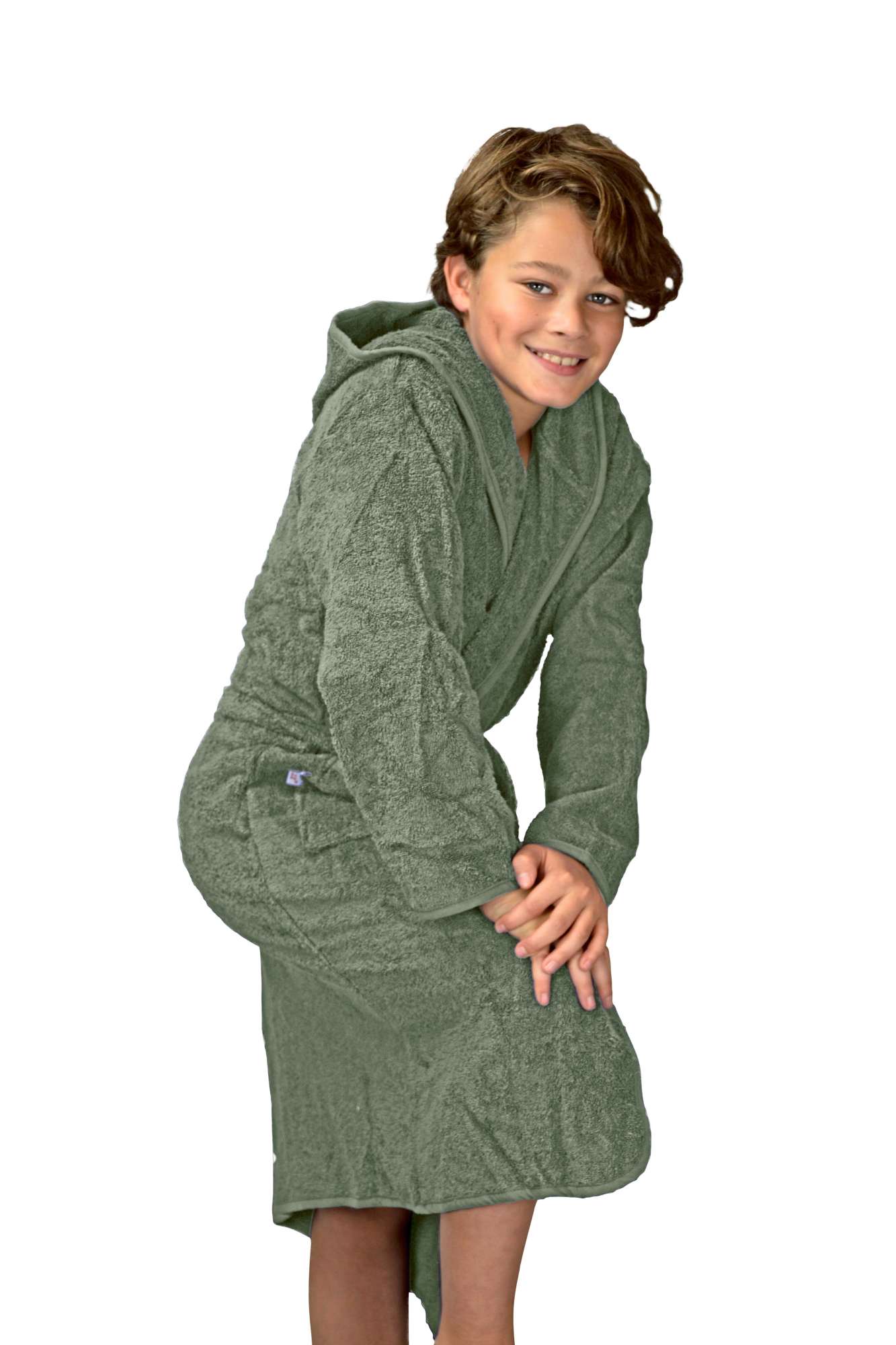 Baumwoll-Bademantel mit Kapuze 400 g/m²