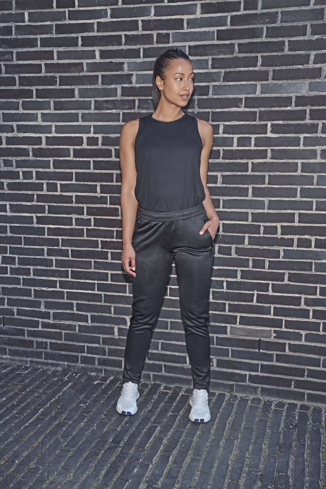 Tombo Trainingshose Slim Fit Polyester für Damen, Black XL, TL581