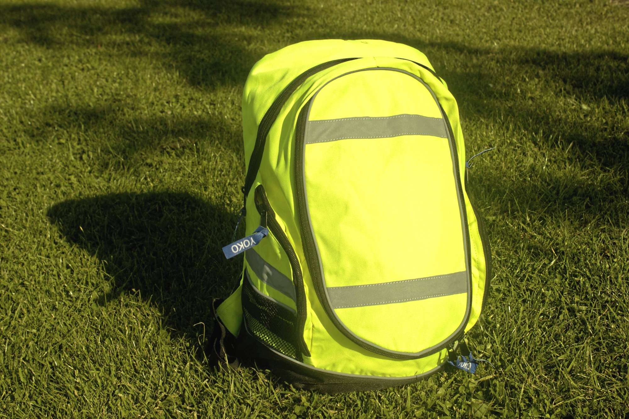 YOKO Reflektierender Laptop-Rucksack mit Falttasche, Hi-Vis Orange 42 x 28 x 15 cm, YK8001