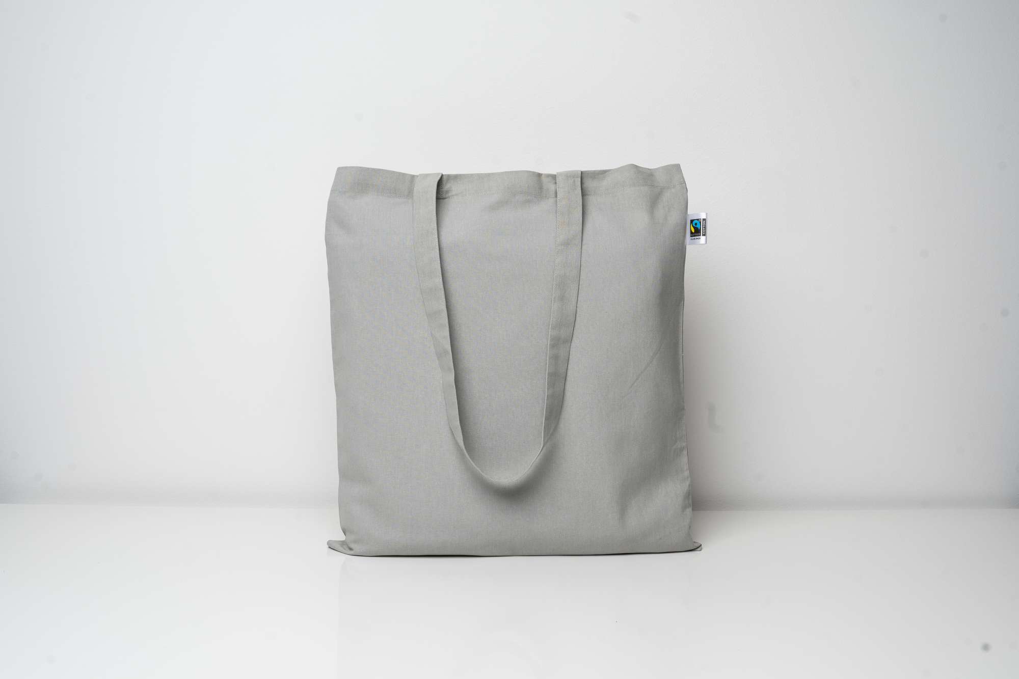 Fairtrade Baumwolltasche mit langen Henkeln