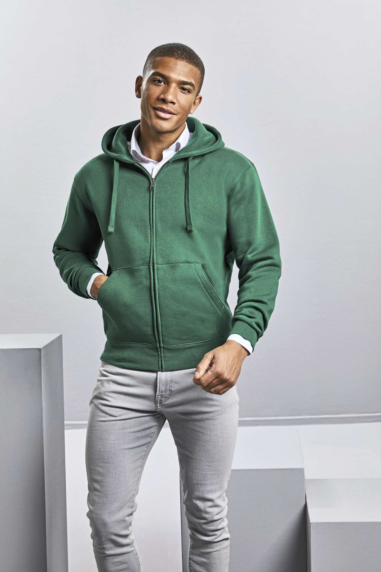 Authentischer Sweatjacke mit Zip-Kapuze