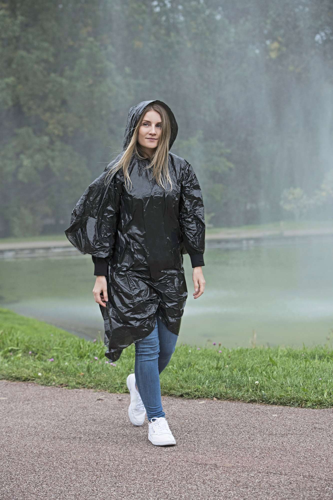Korntex Regenponcho Sumatra für Kinder und Erwachsene, Black One Size (Adults), KX107