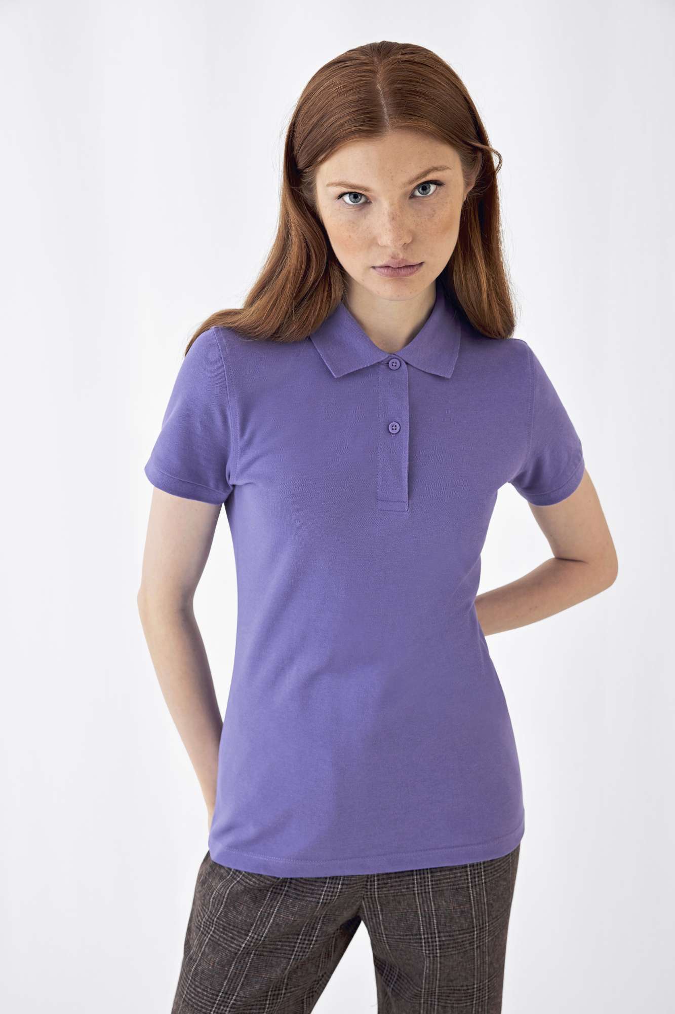 B&C Polo-Shirt aus Bio-Baumwolle für Damen, Dark Grey (Solid) XXL, BCPW440