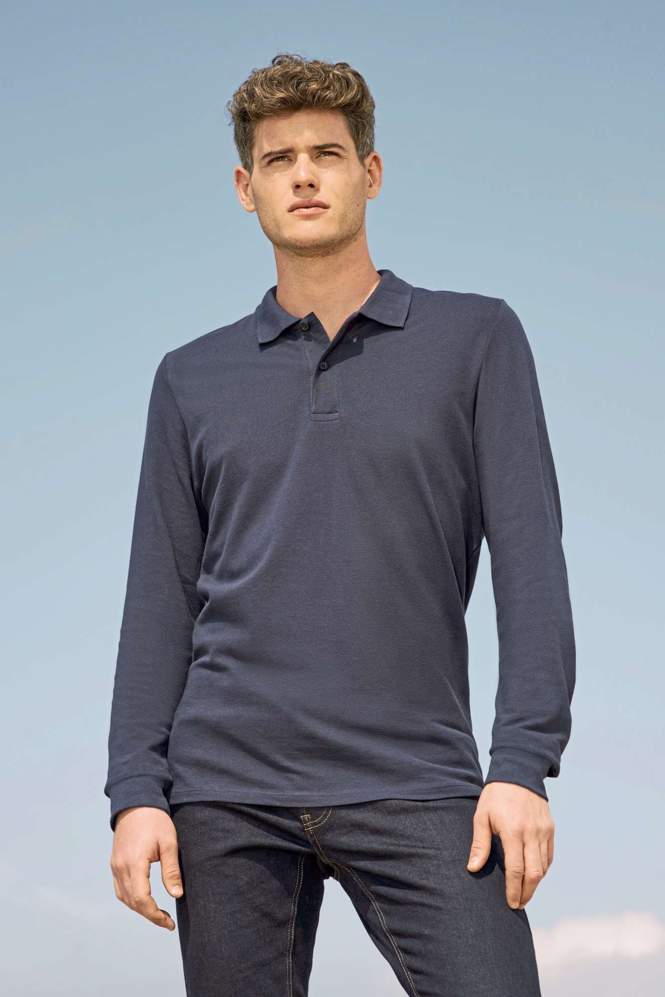 SOL´S Langarm Poloshirt aus Baumwolle für Herren, Royal Blue 241 L, L02087