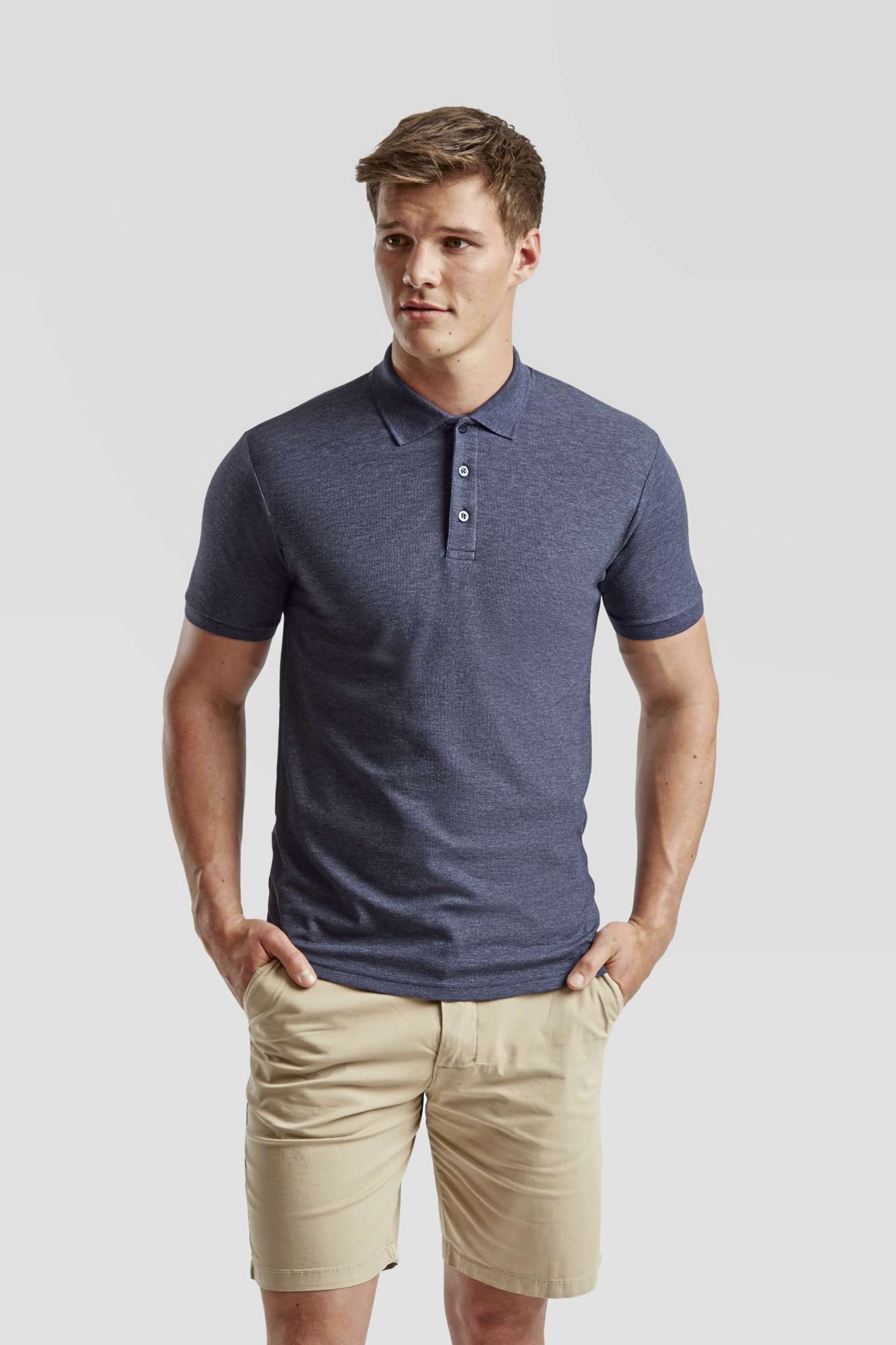 65/35 Piqué Polo mit Ripp-Kragen