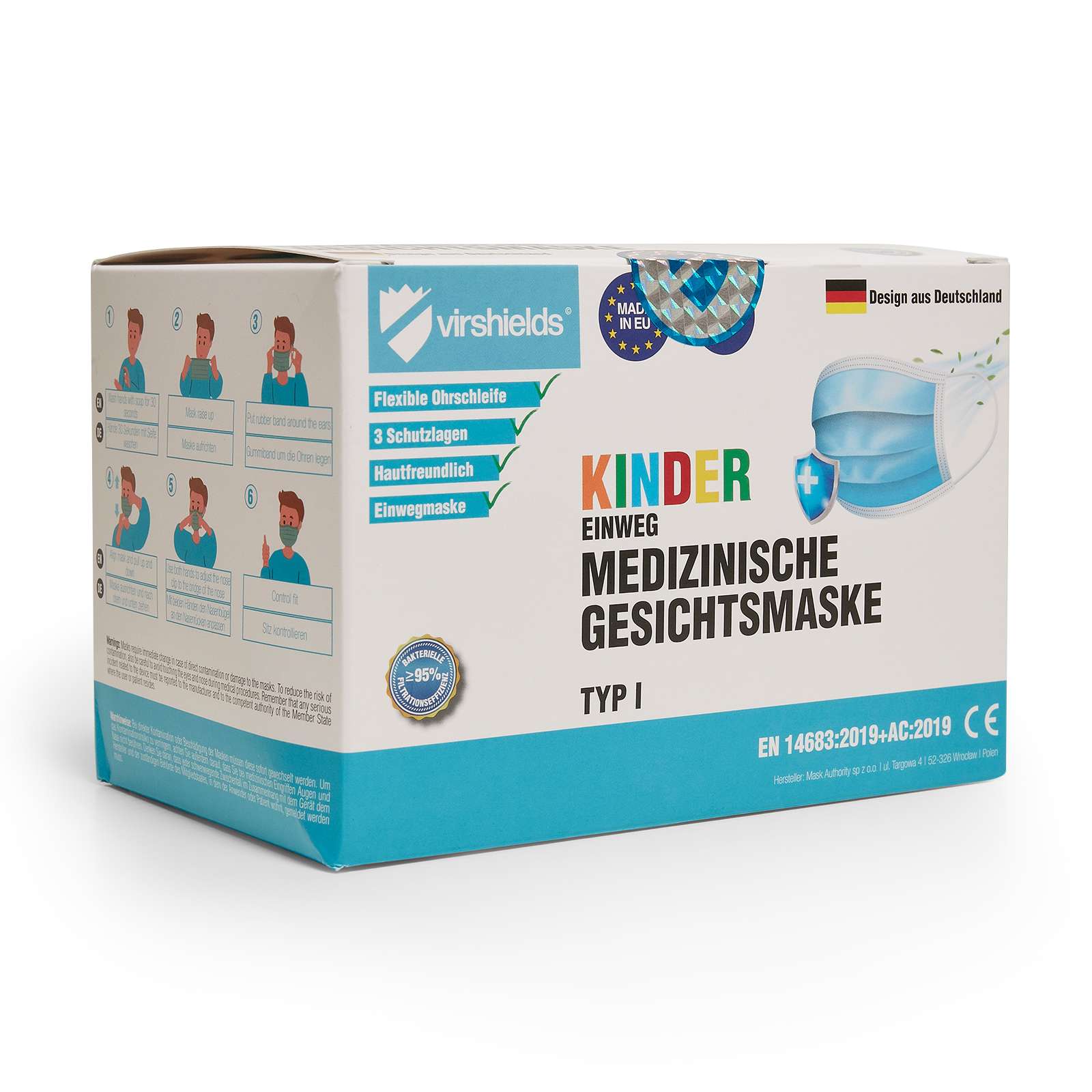 Medizinische Kindermaske Typ I, 50 Stück