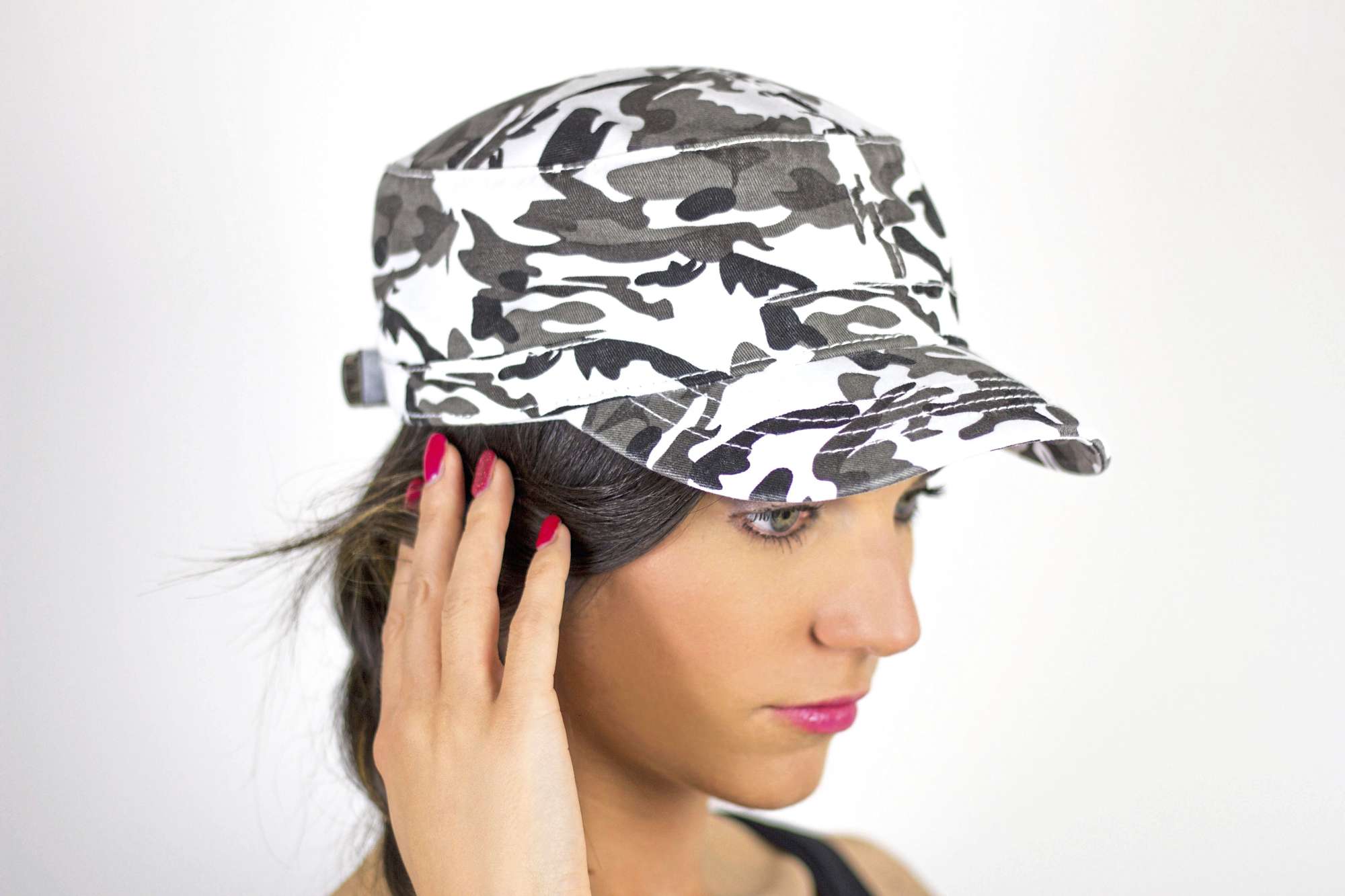 Chino-Baumwoll Cap mit Klettverschluss