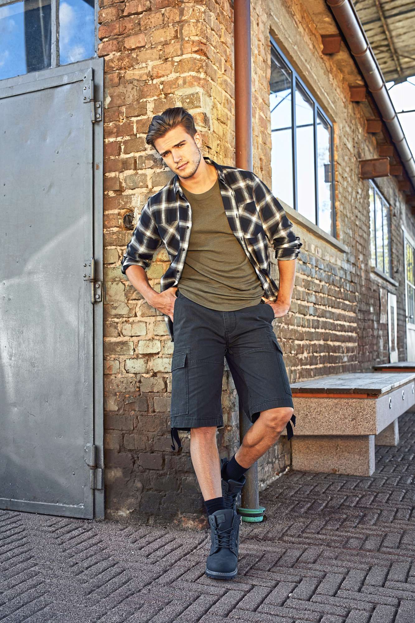 Vintage Cargoshorts aus schwerer Baumwolle