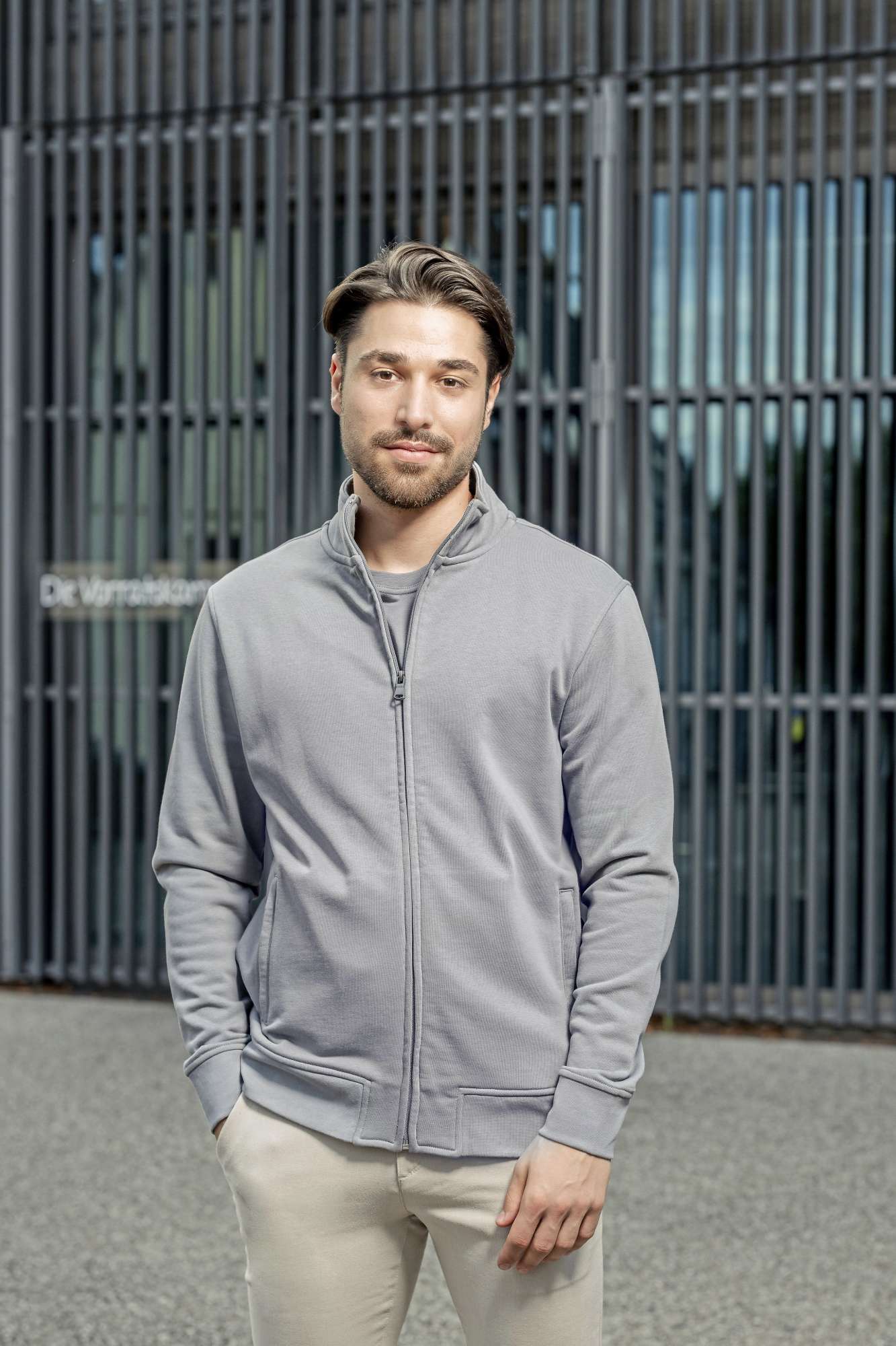 Premium Sweatjacke mit Full-Zip für Herren