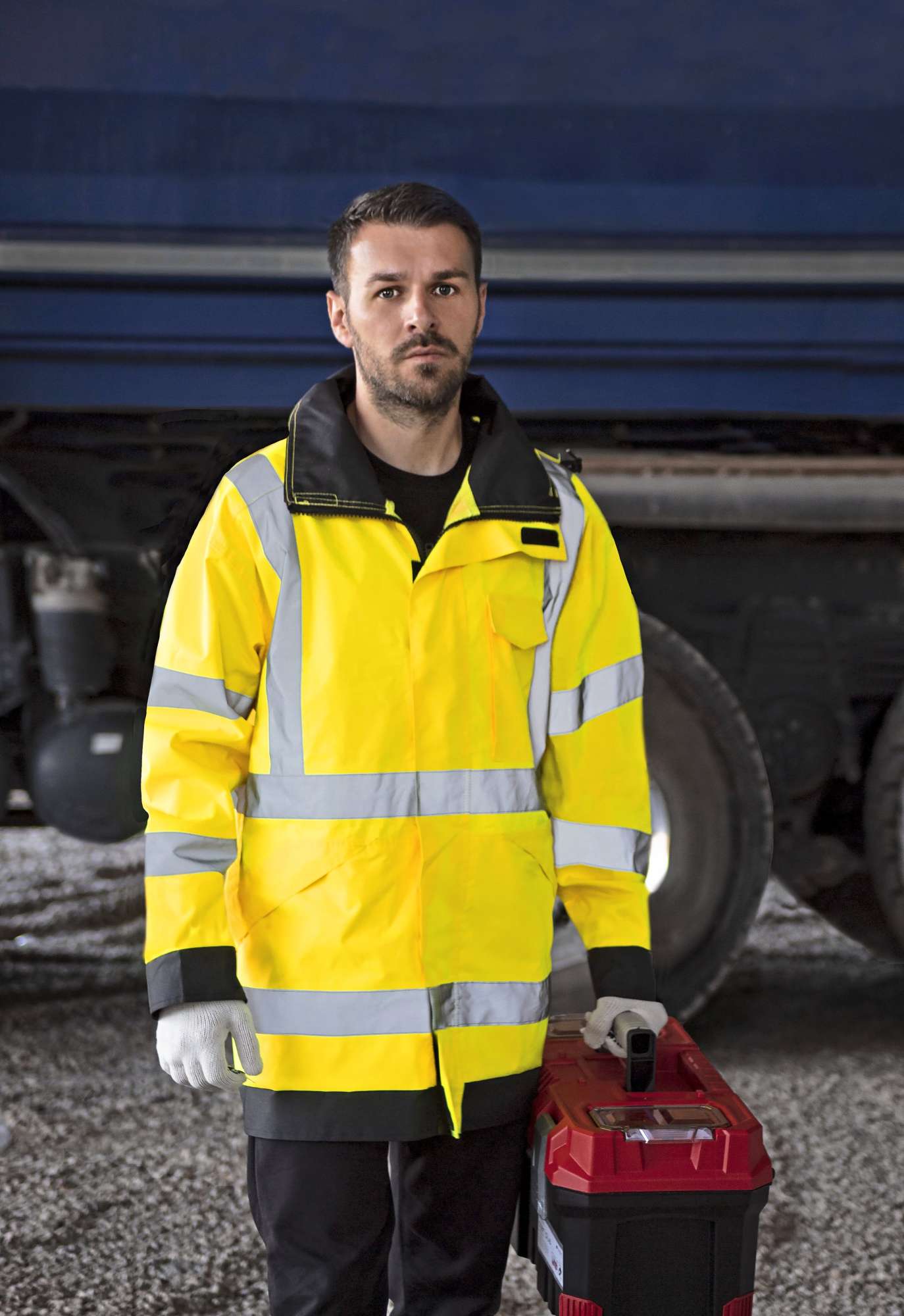 Hi-Vis Regenjacke Kaunas, 100% Polyester
