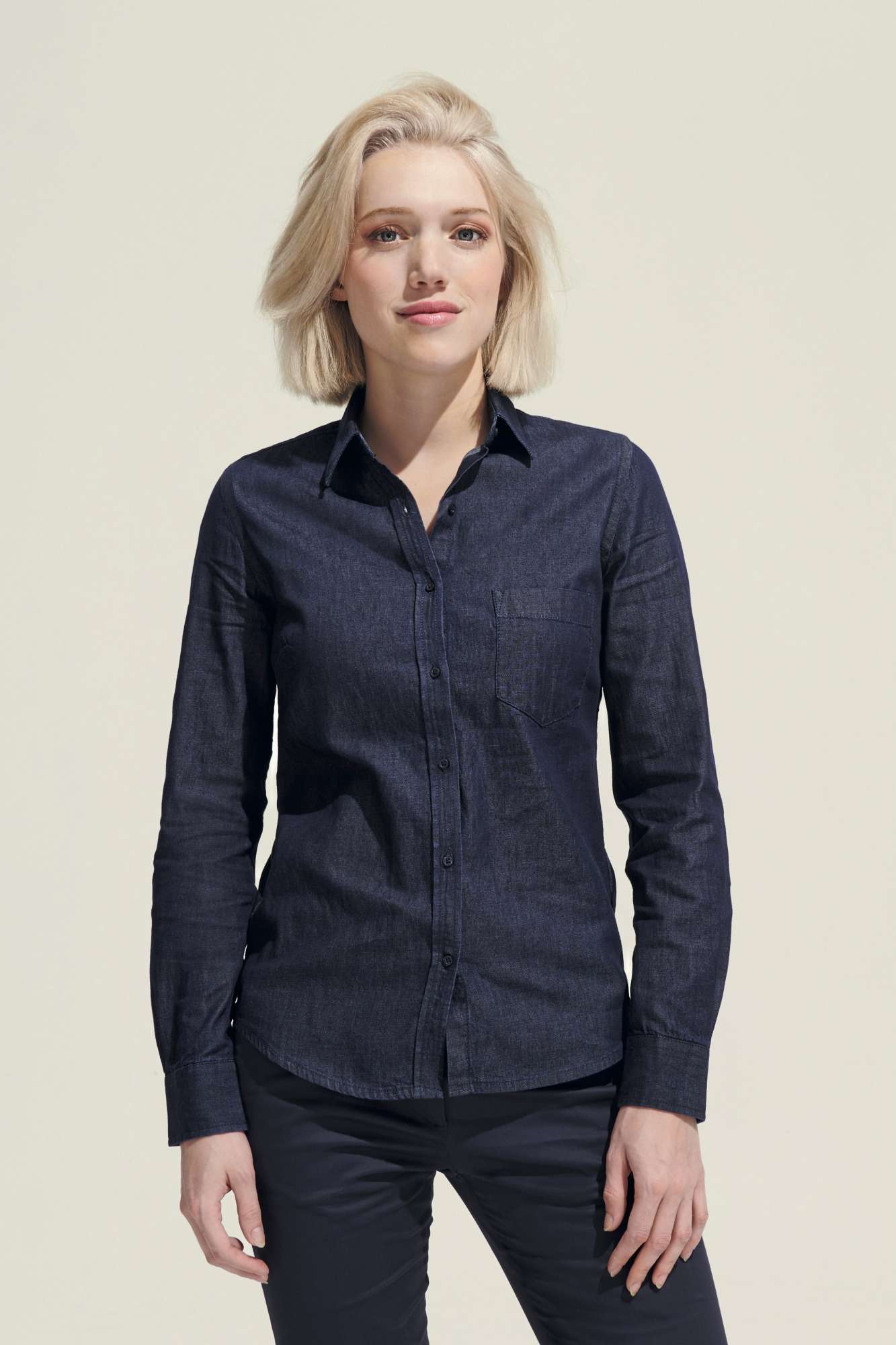 Denim Hemd Barry aus Baumwolle für Damen