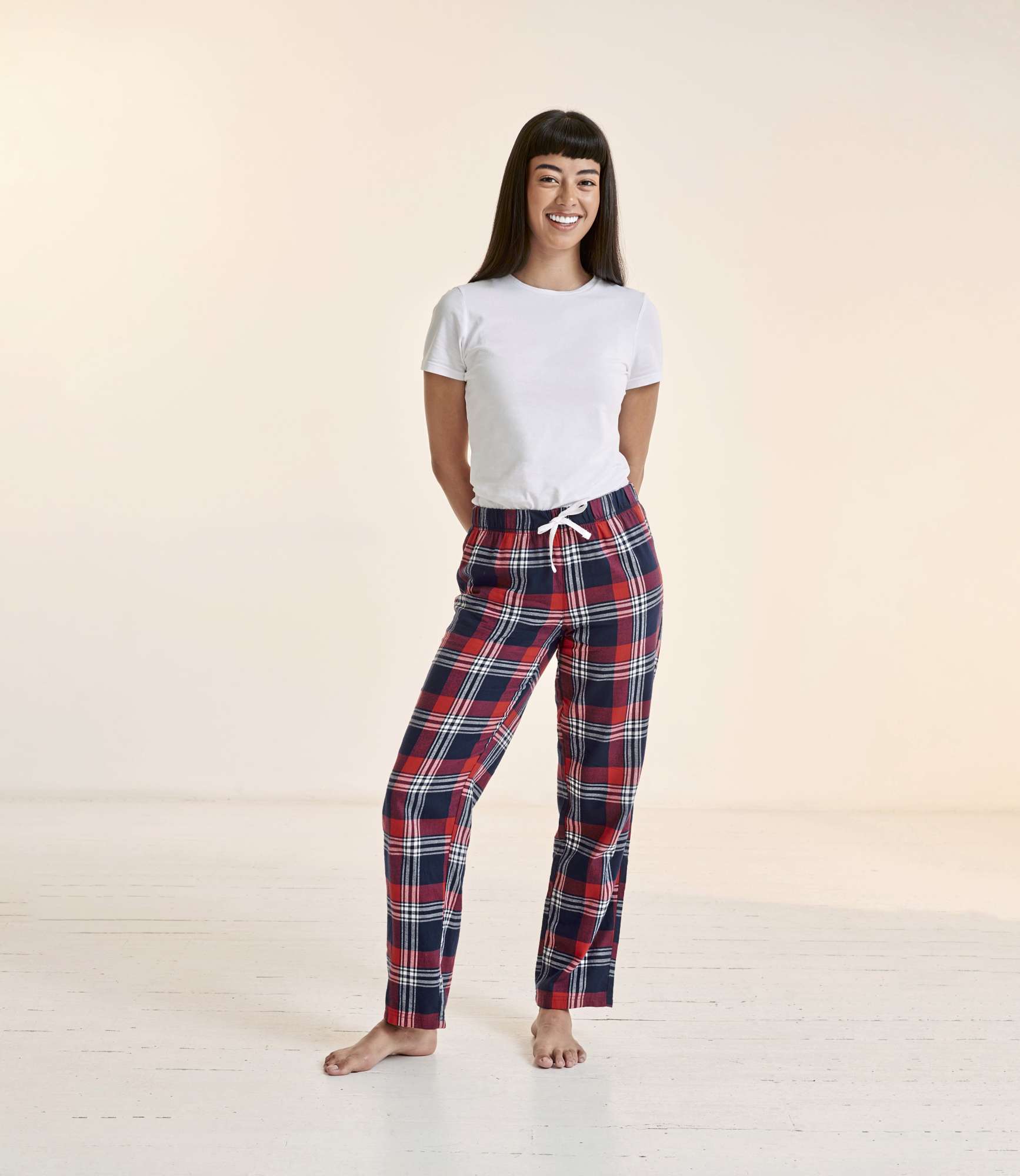 Tartan Loungehose aus Flanell-Twill