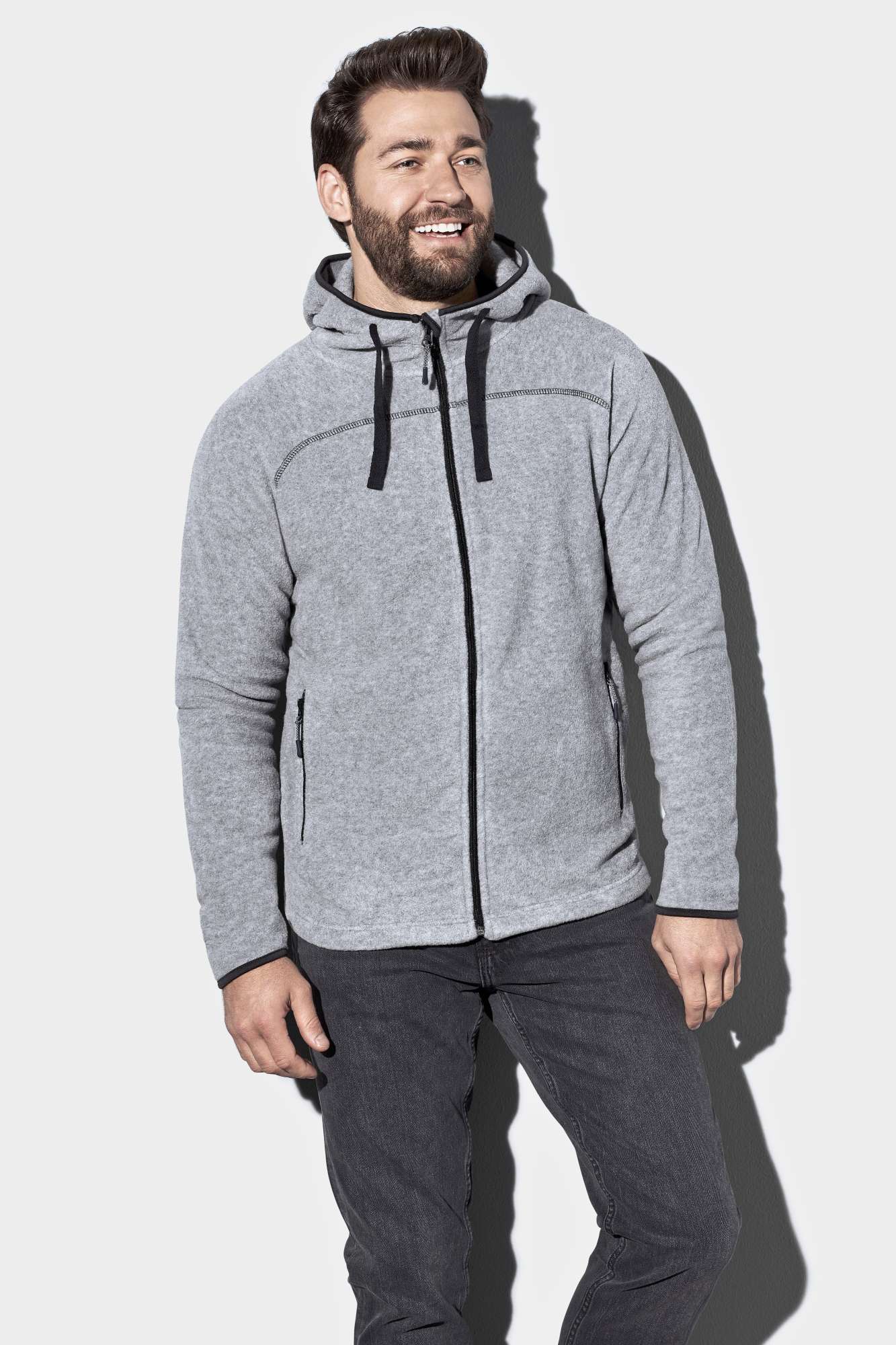 Power-Fleece Jacke mit kontrastierenden Details