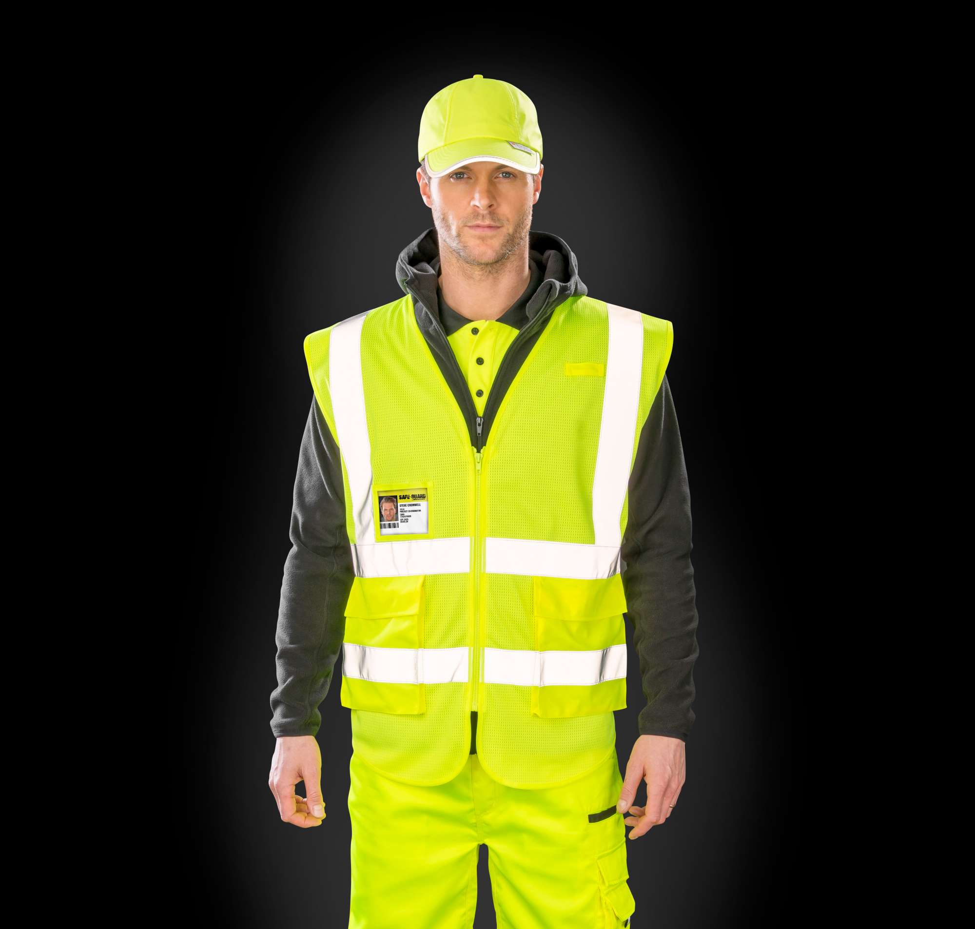Result Safe-Guard Atmungsaktive Sicherheitsweste mit Reflektoren, Fluorescent Yellow XL, RT479