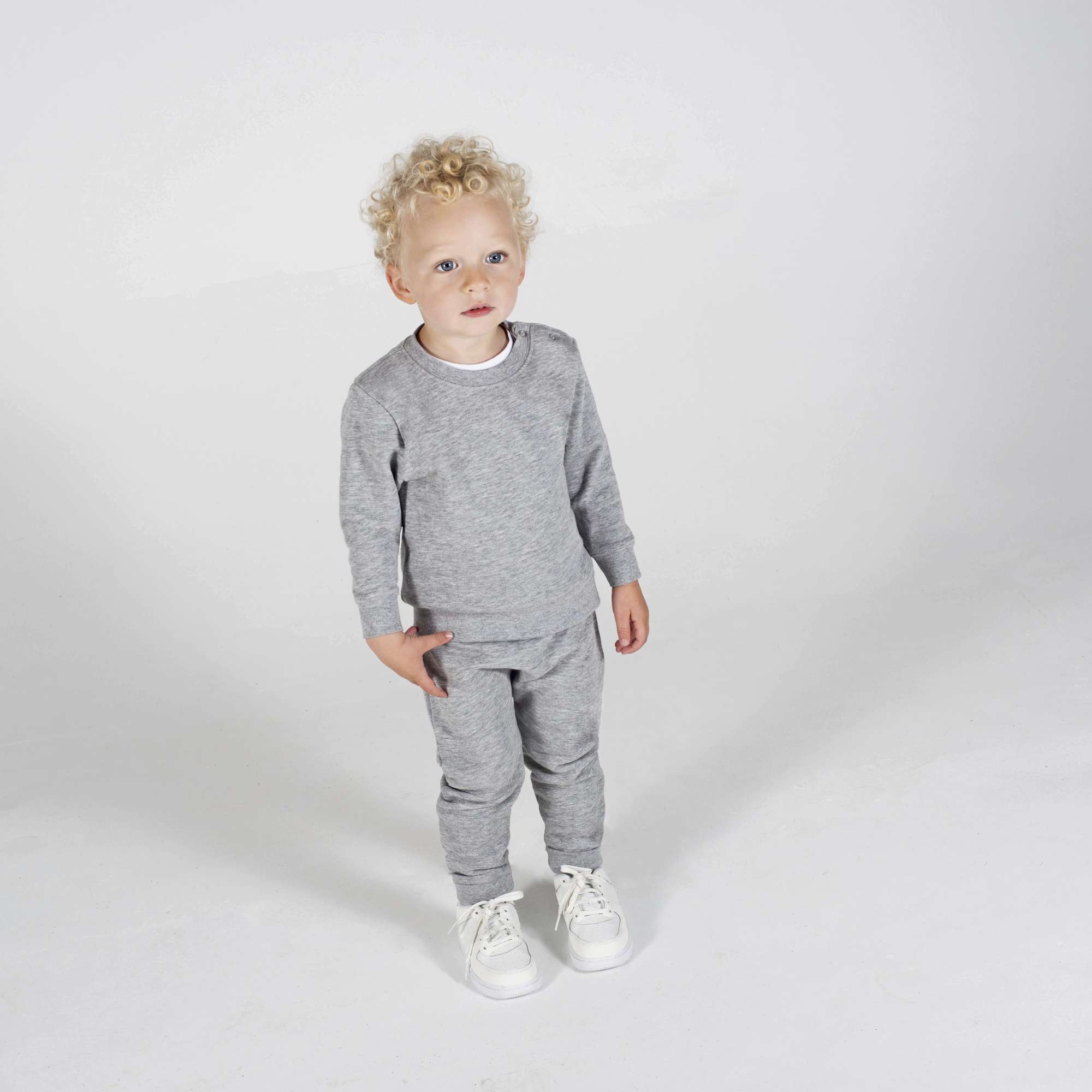 Larkwood Baby Crew Neck Sweatshirt, Navy 6/12 Monate, LW006