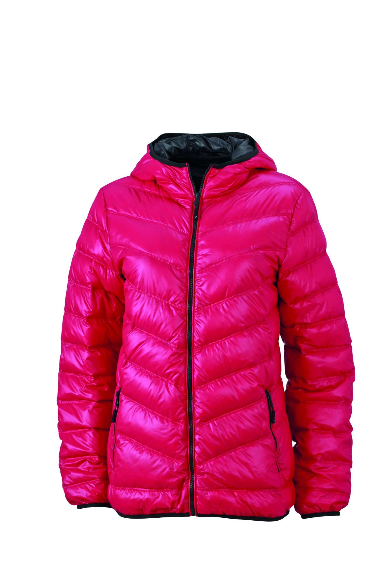 Daunenjacke mit Kapuze, tailliert für Damen