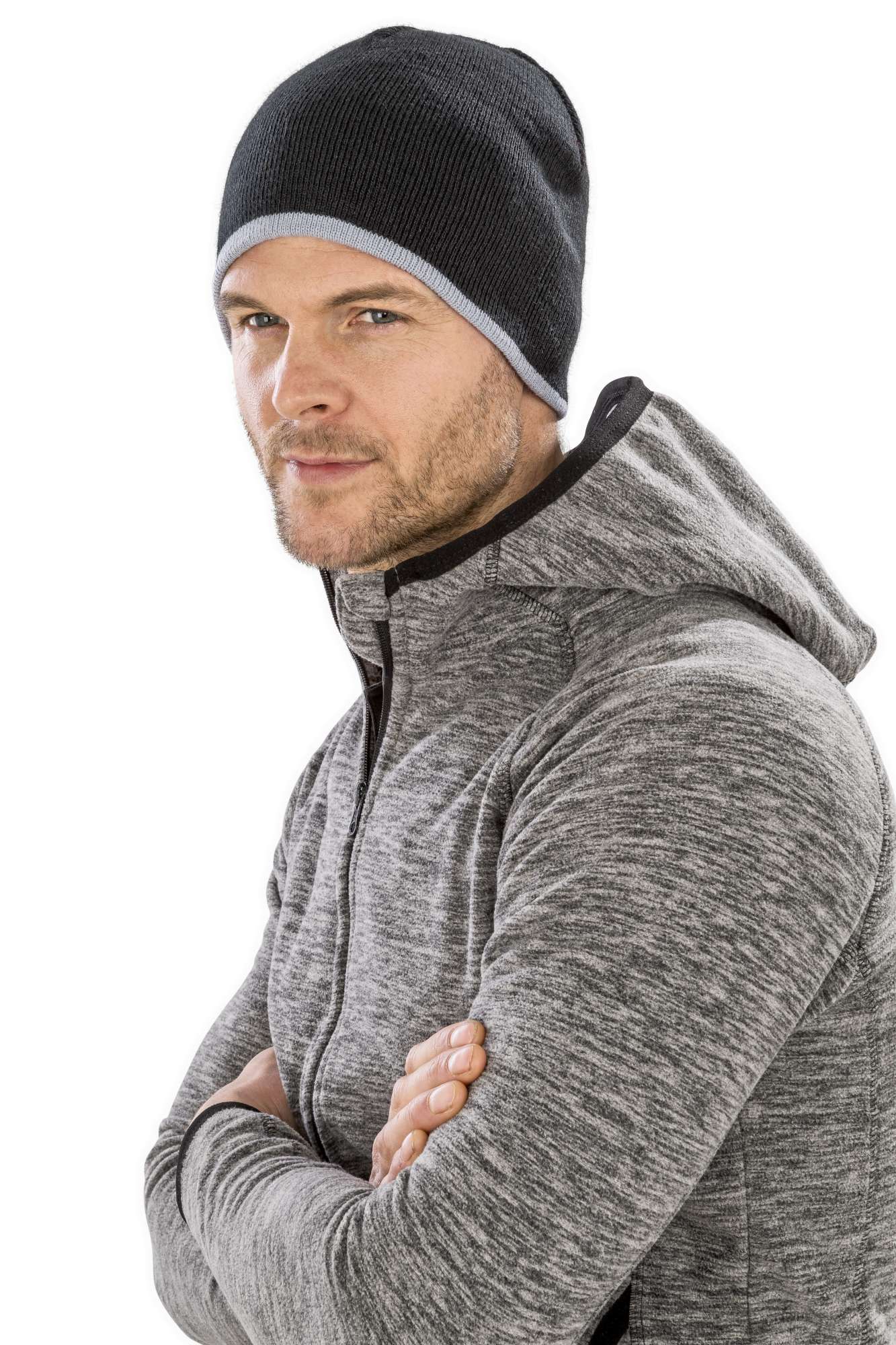 Result Winter Essentials Wendbarer Fashion-Fit-Hut aus Polyacryl, Aqua/Grey One Size, RC46