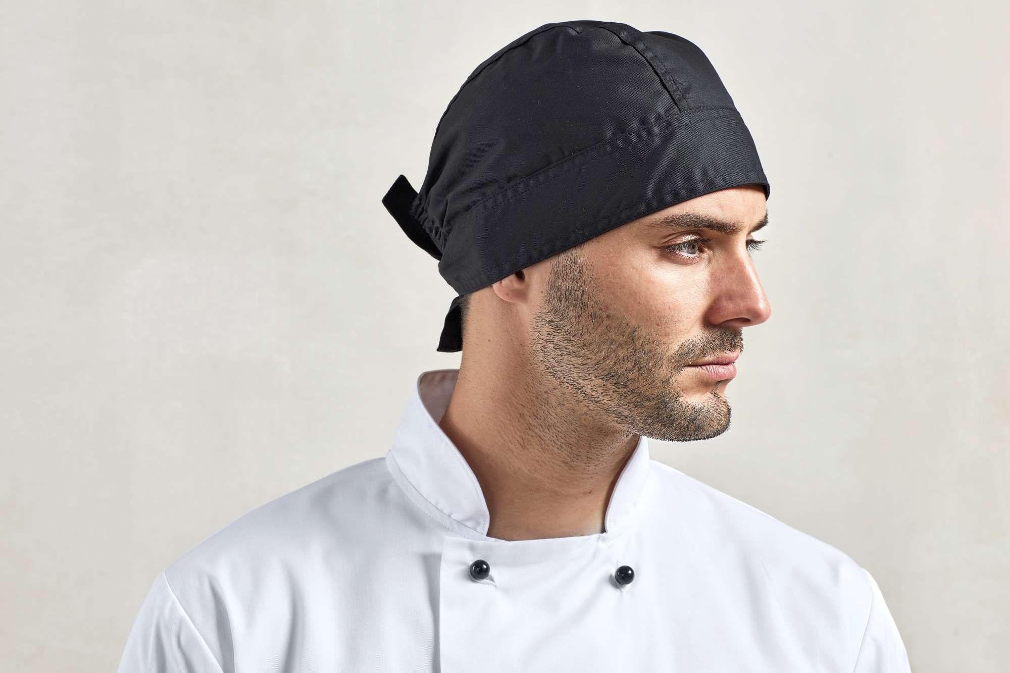 Chef's Zandana aus Twill, Schwarz/Weiß
