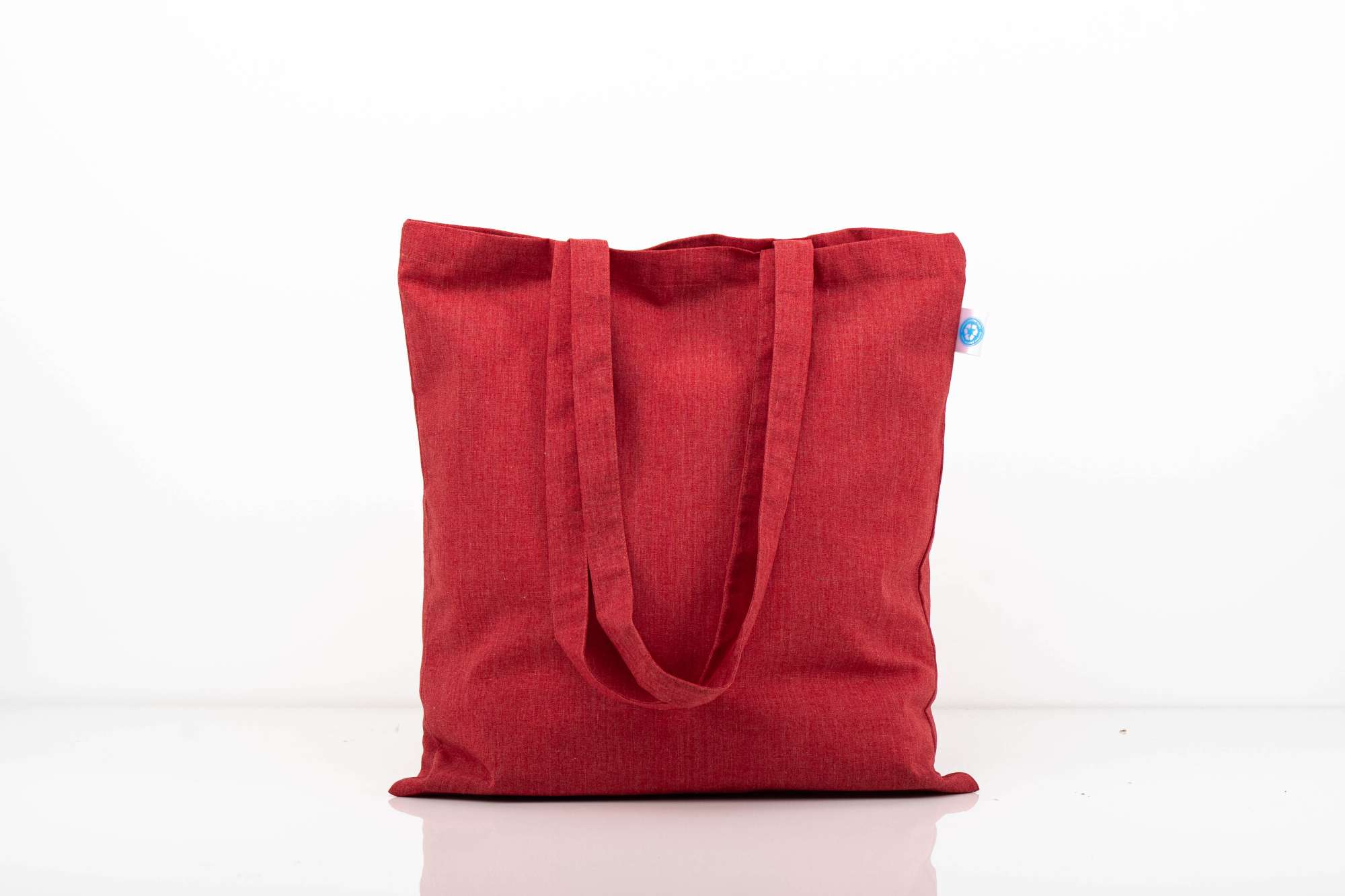 Recycelte Baumwolltasche mit langen Henkeln