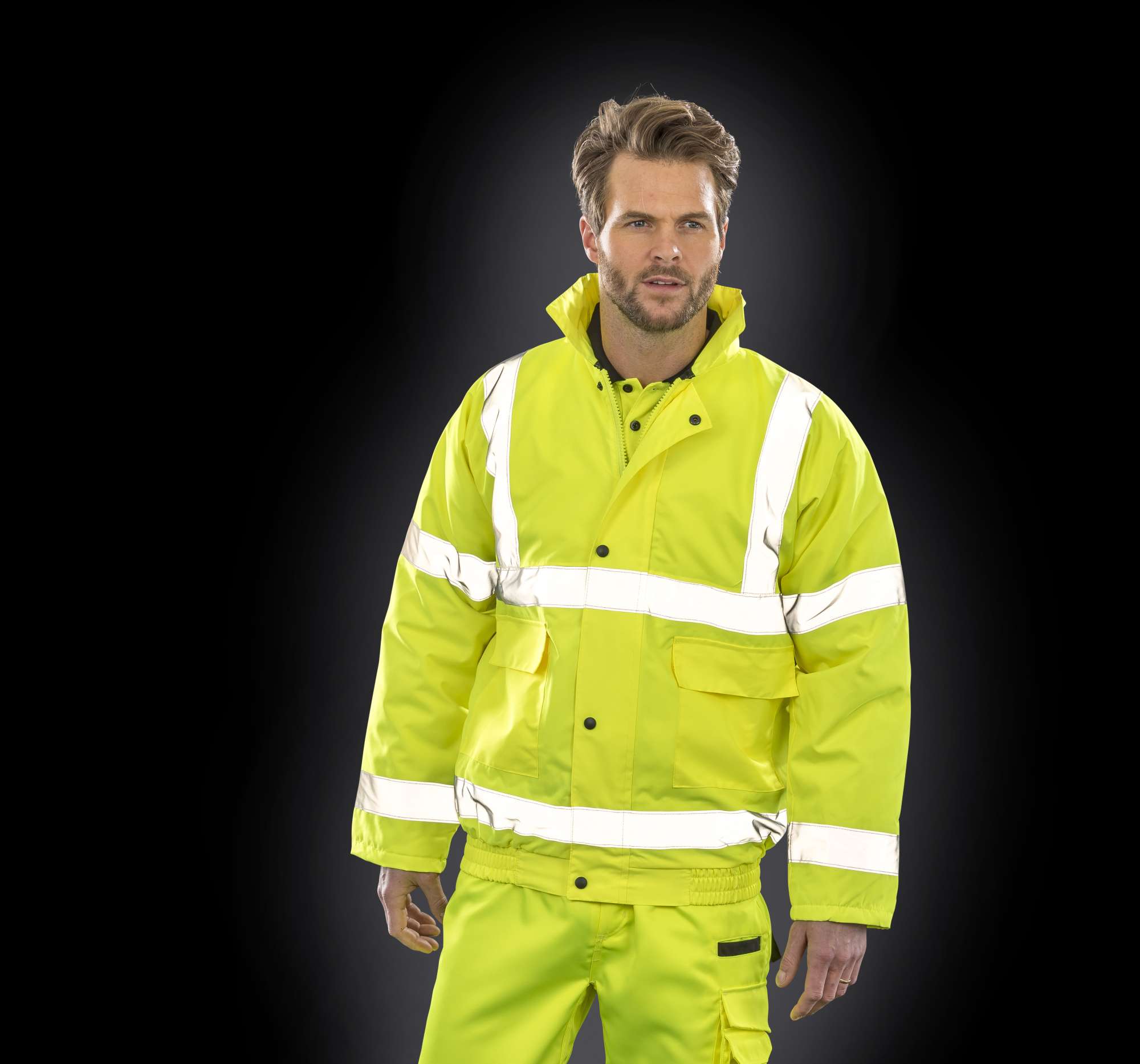 Result Safe-Guard High Vis Winter Blouson mit Polar-Therm, Fluorescent Yellow XL, RT217X