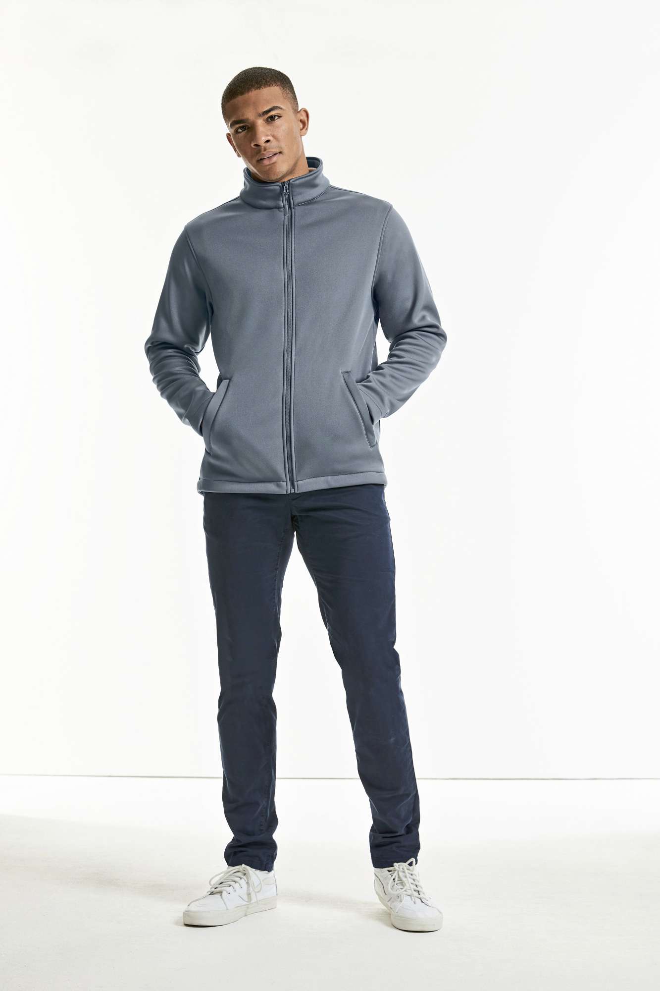 Russel Softshell-Jacke mit Microfleece-Futter für Herren, Black L, Z040M