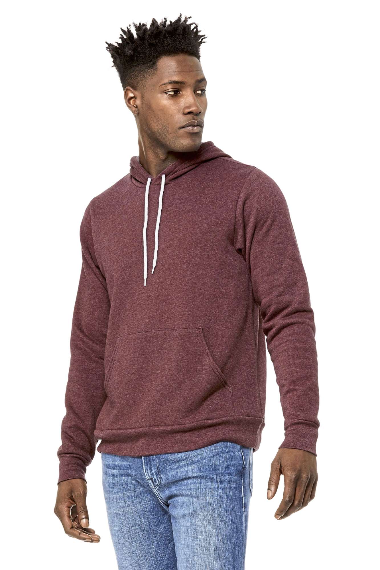 Fleece Pullover Hoodie mit Kangurutasche