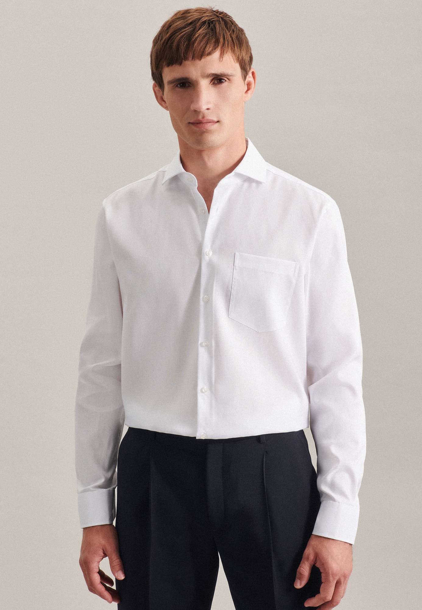 Oxford Langarmhemd Regular Fit Baumwolle